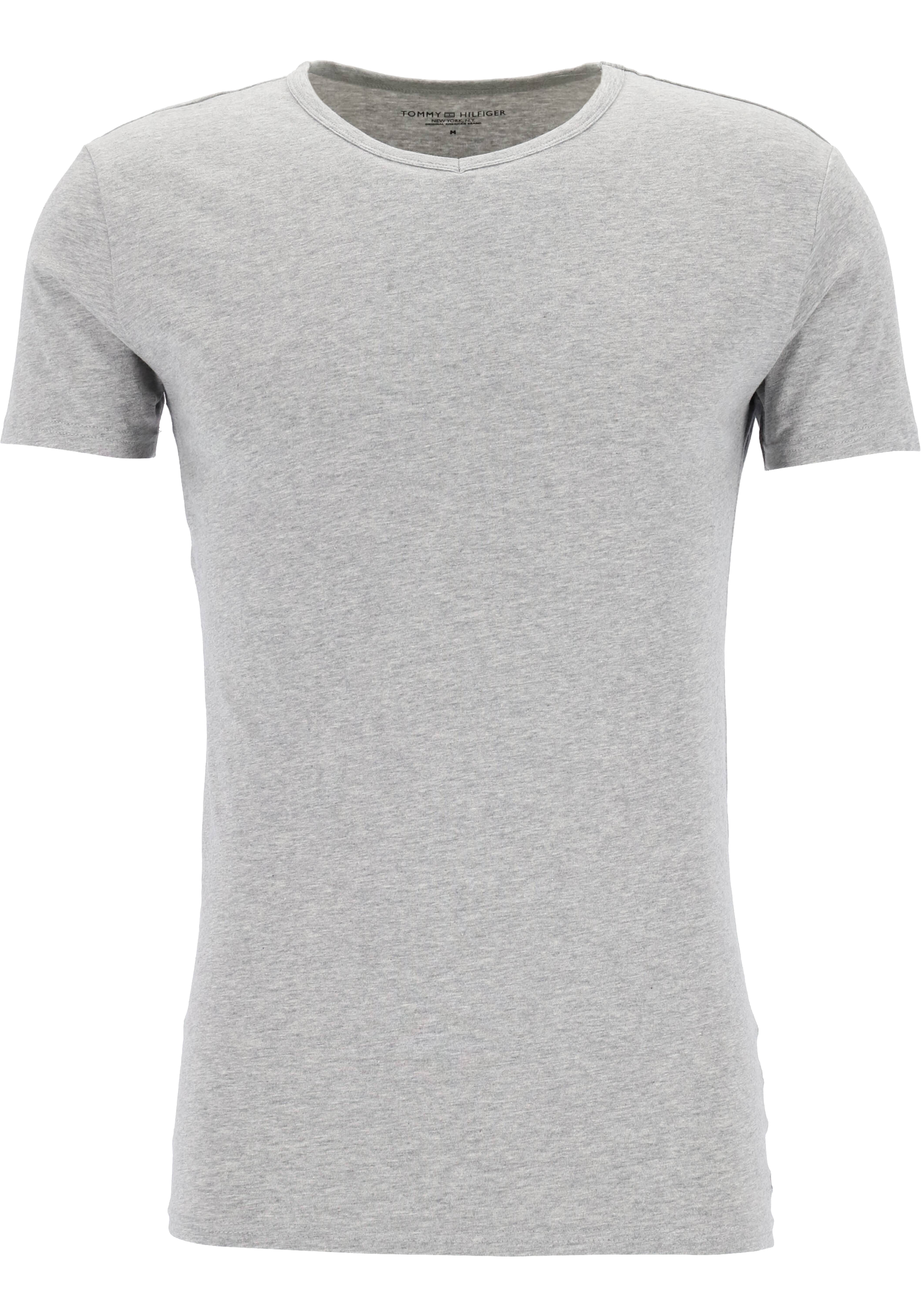 Tommy Hilfiger Cotton stretch T-shirts (3-pack), heren T-shirt V-hals, zwart, grijs en wit