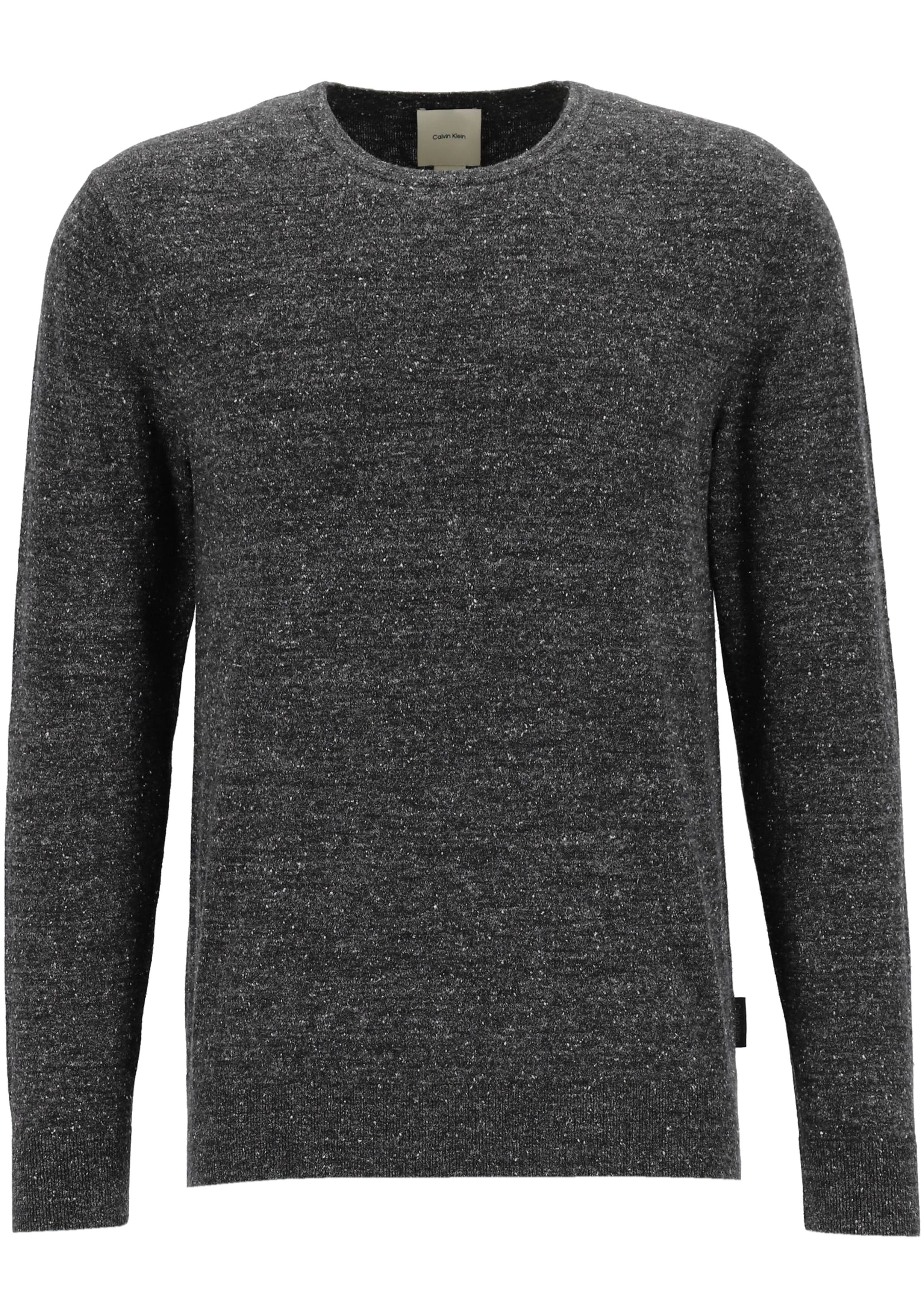 Calvin Klein heren pullover katoen met kasjmier, zwart