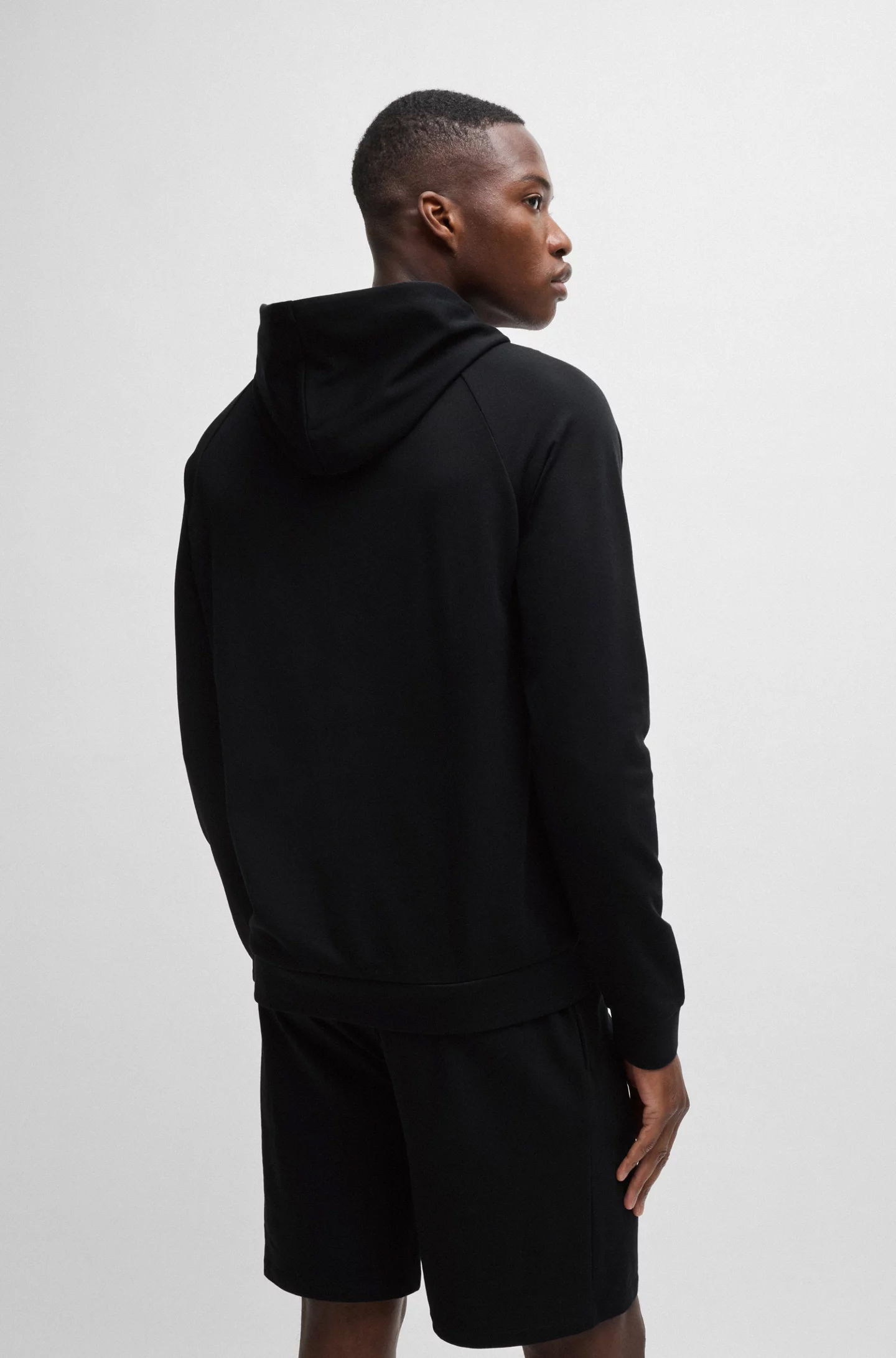 BOSS Authentic Hoodie, heren lounge trui met capuchon, zwart