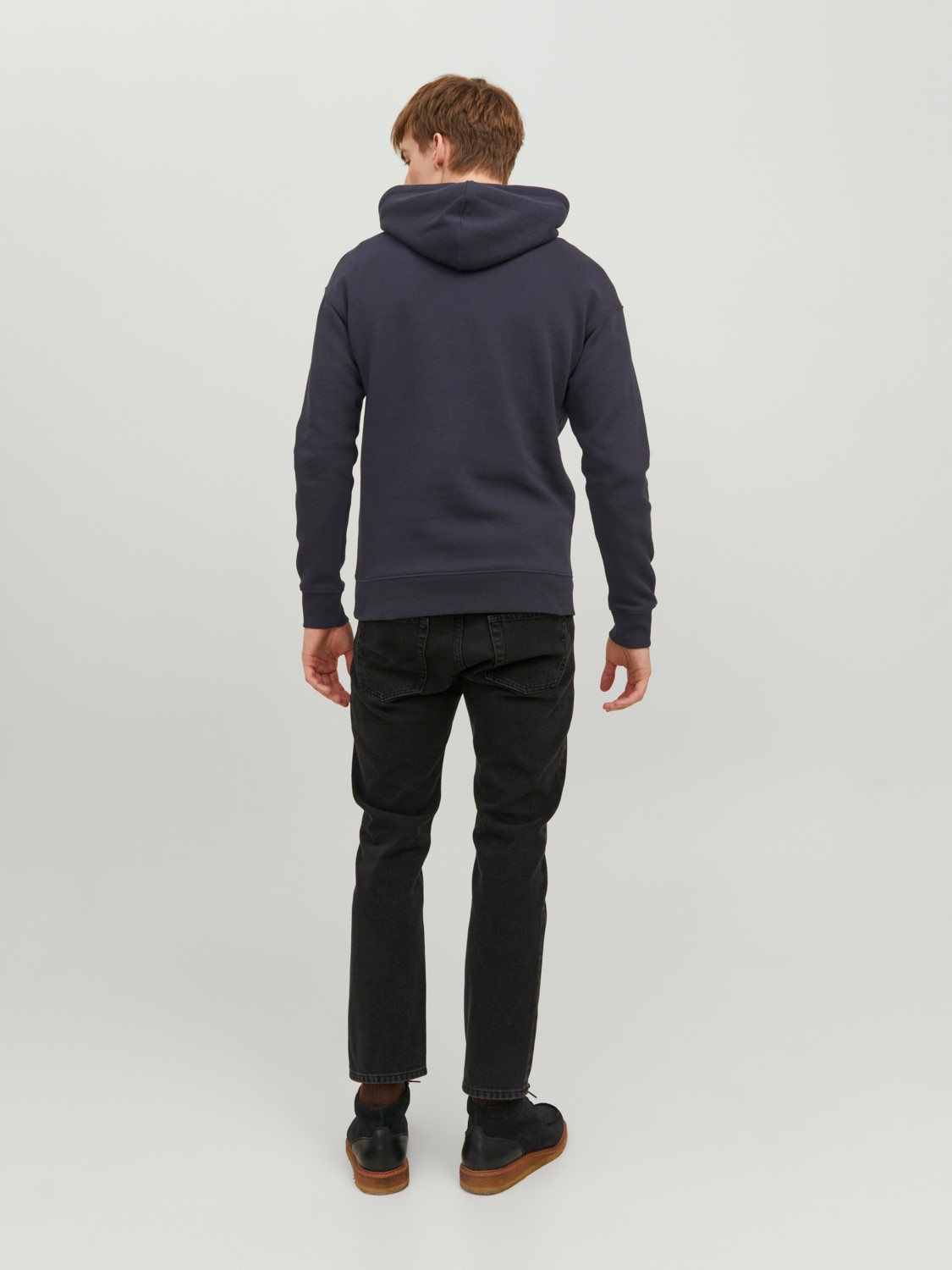 JACK & JONES Star jj sweat hood regular fit, heren hoodie katoenmengsel met capuchon, blauw blauw