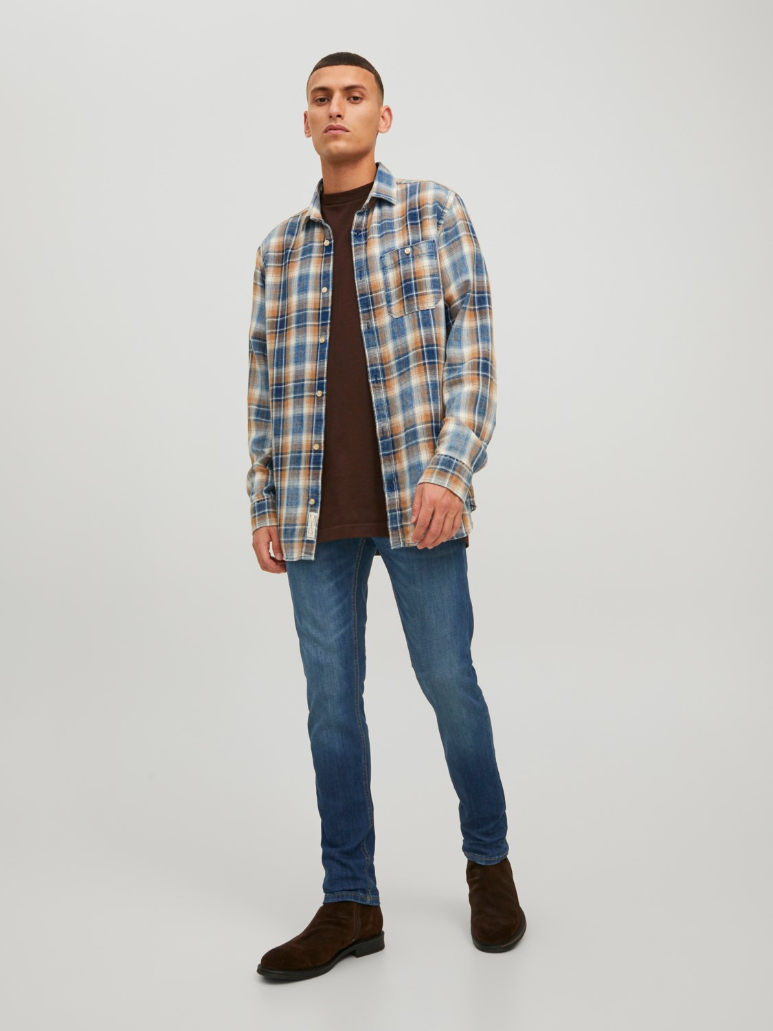 JACK & JONES Glenn Original loose fit, heren jeans, denimblauw