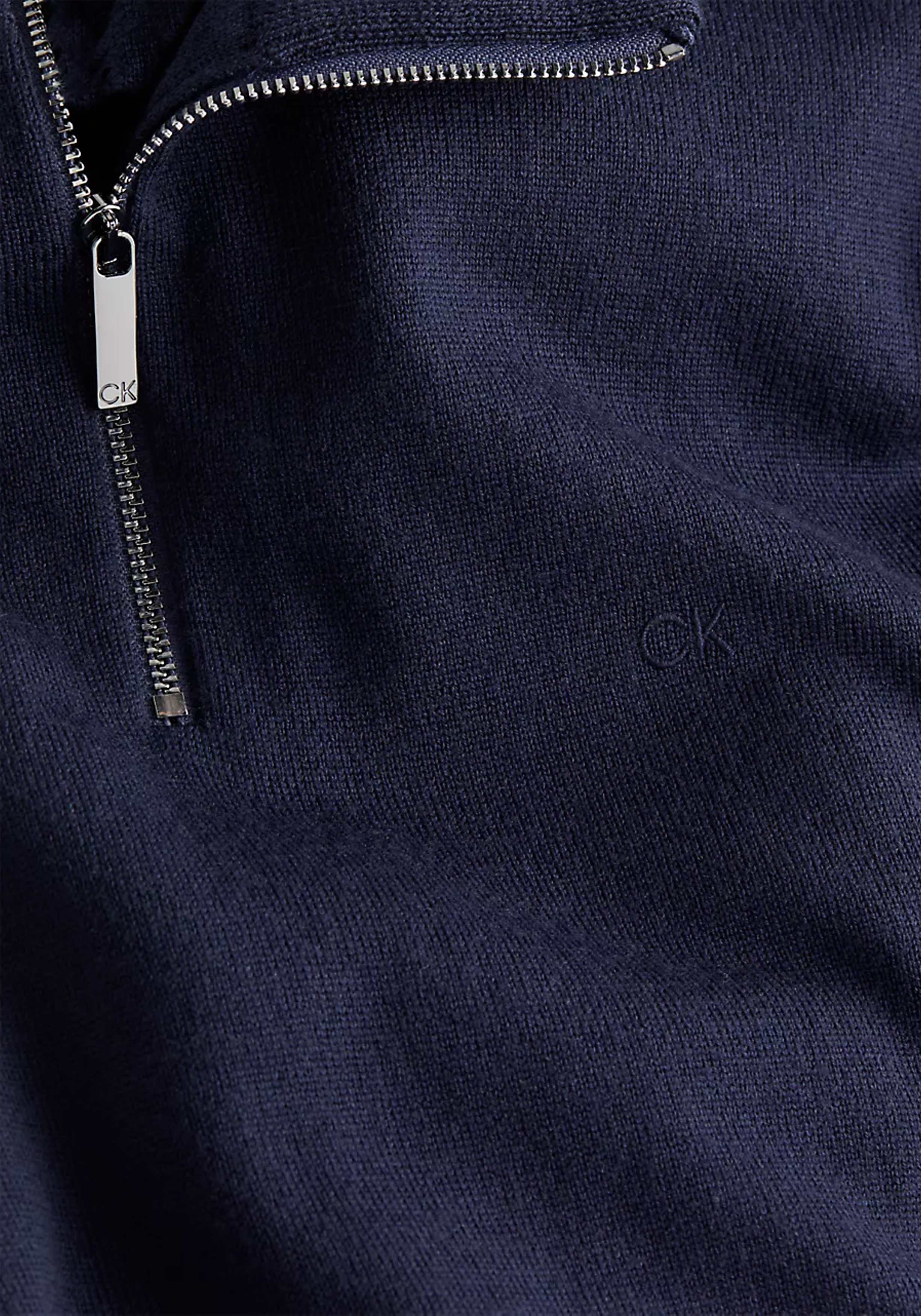 Calvin Klein heren schipperstrui wol, donkerblauw