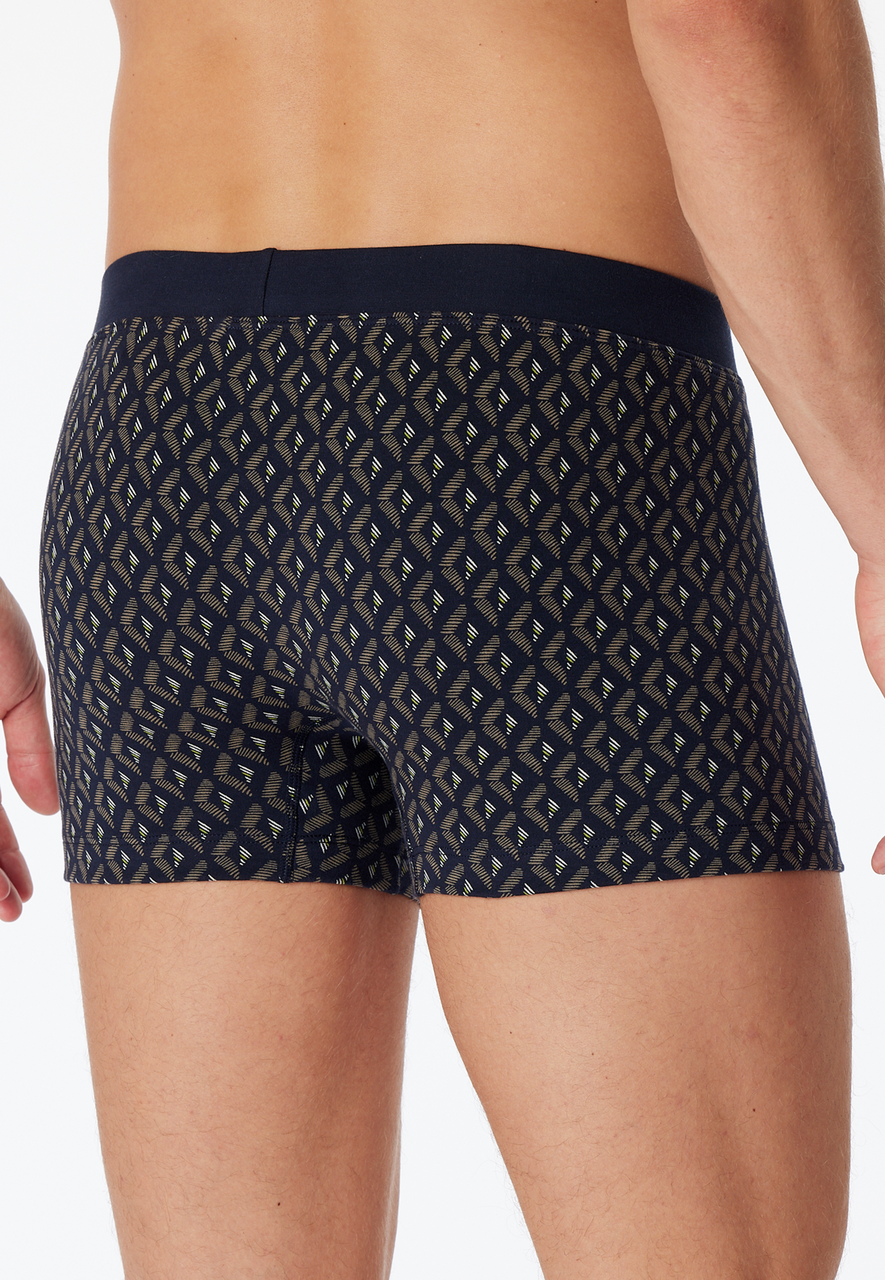 SCHIESSER Fine Interlock boxer (1-pack), heren short fijn gedessineerd bruin-grijs