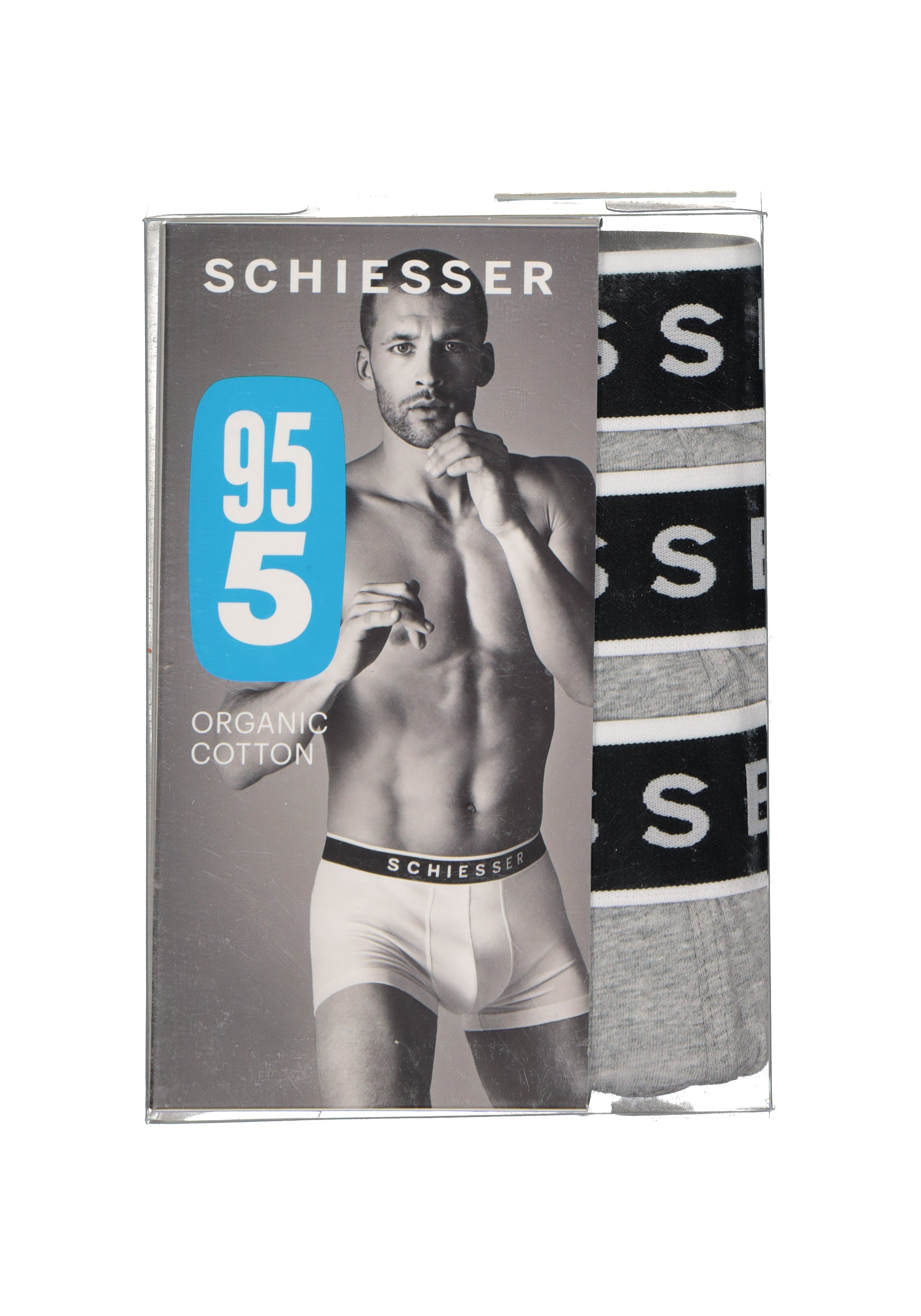 SCHIESSER 95/5 shorts (3-pack), grijs