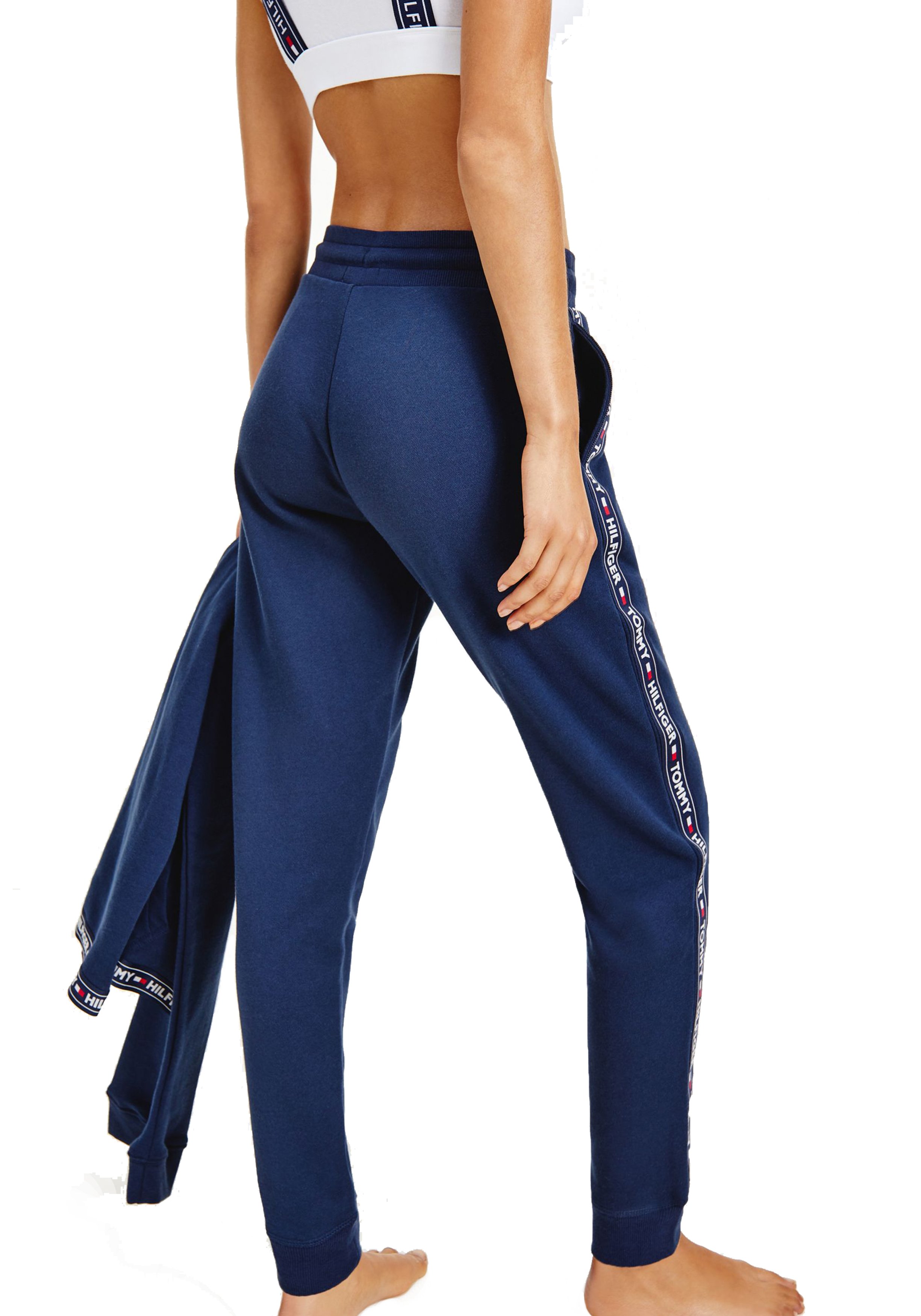 Tommy Hilfiger dames Authentic track pant, joggingbroek normale dikte, donkerblauw