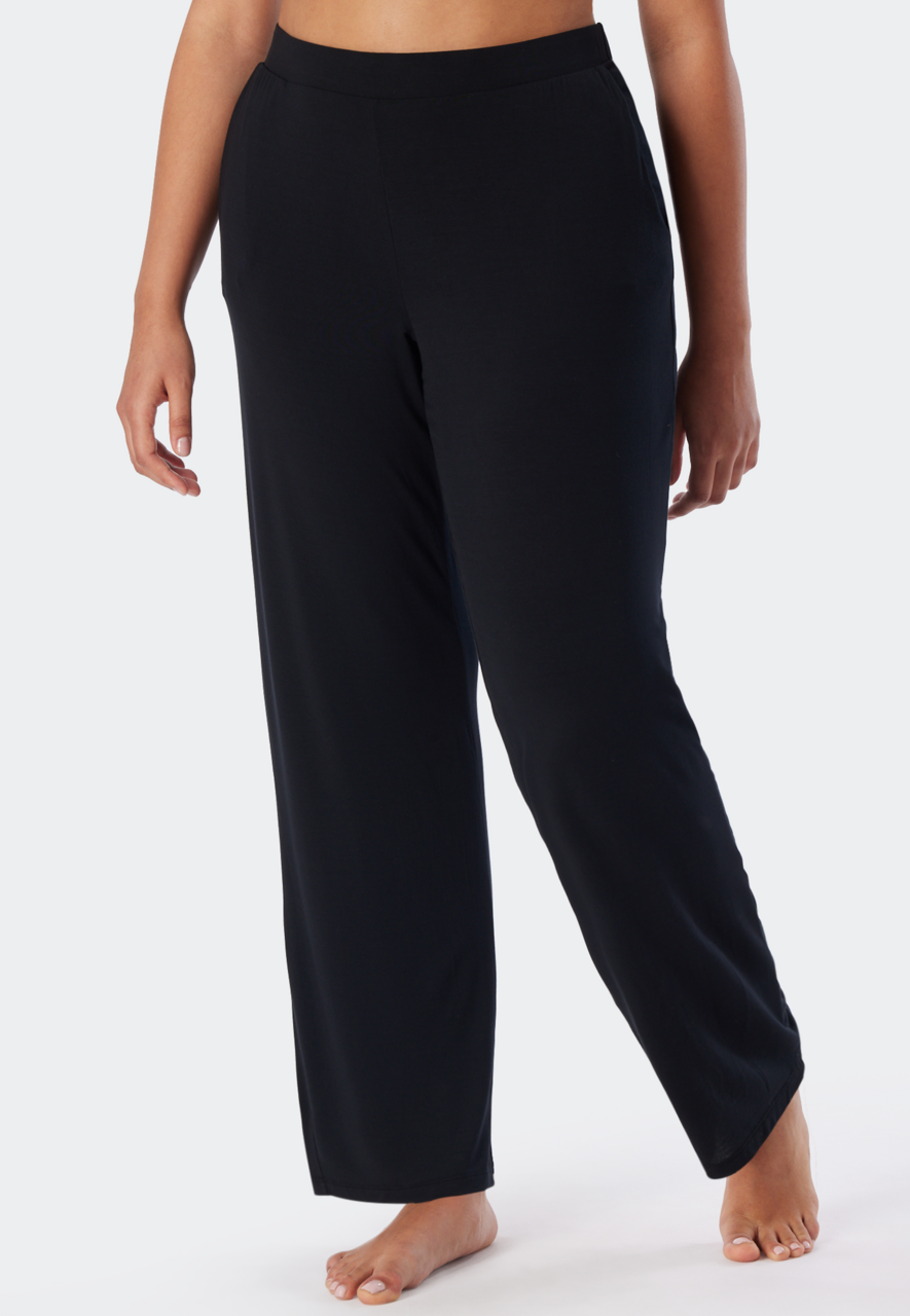 SCHIESSER Mix+Relax loungebroek lang, dames loungebroek lang modal marlene-snit zwart