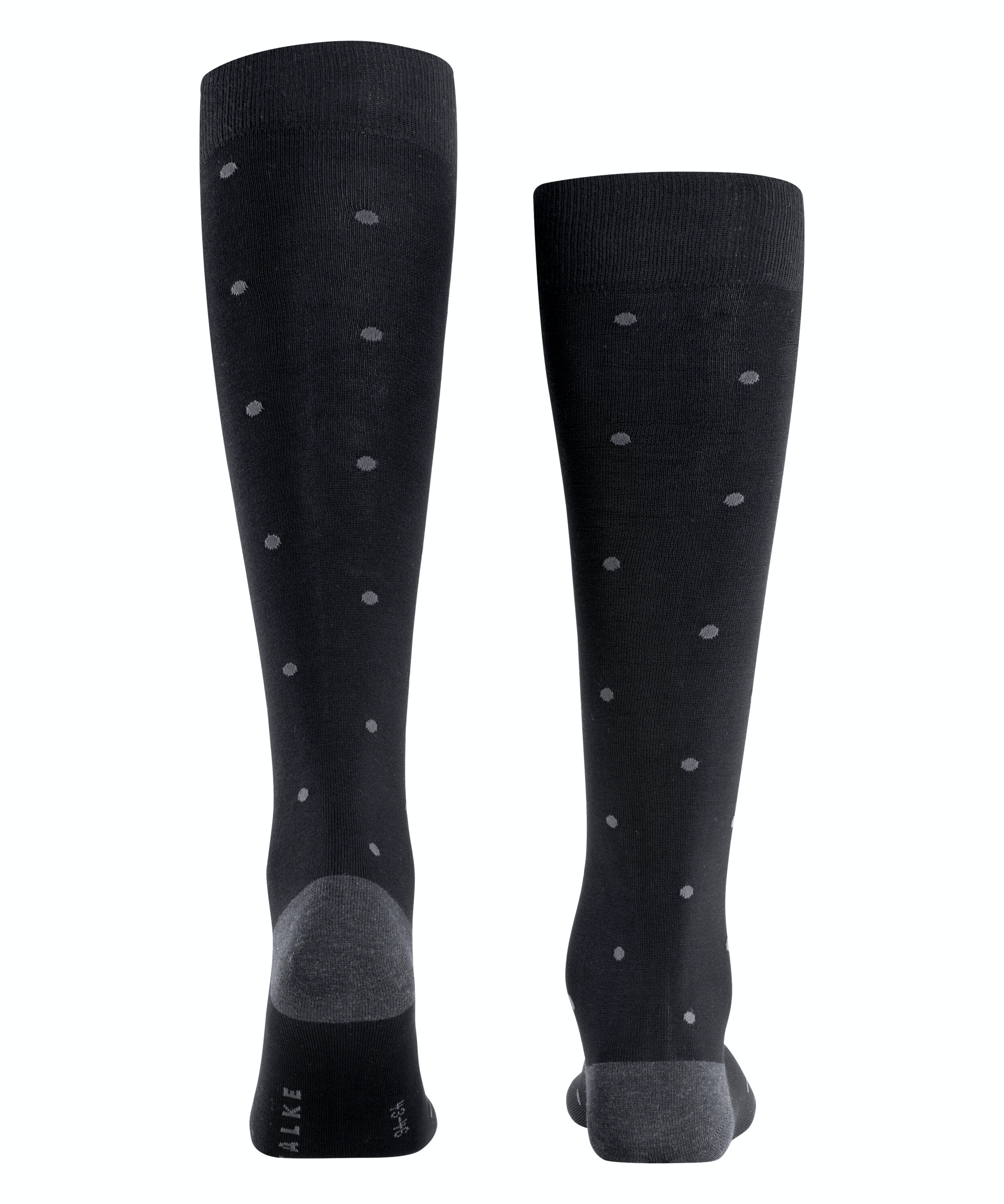 FALKE Dot heren kniekousen, antraciet (anthracite mel.)