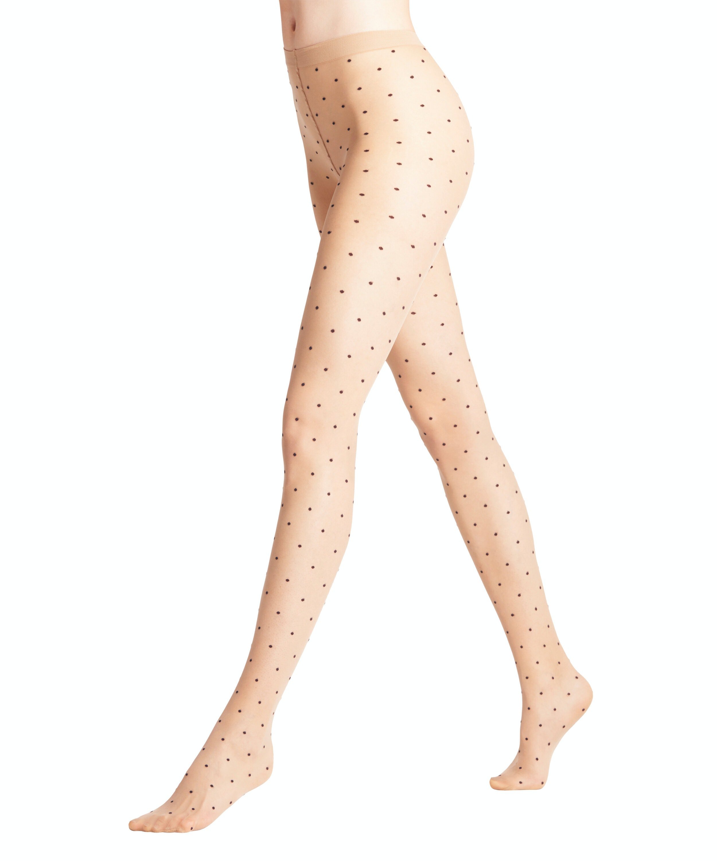 FALKE Dot Bicolor 15 DEN dames panty, powder