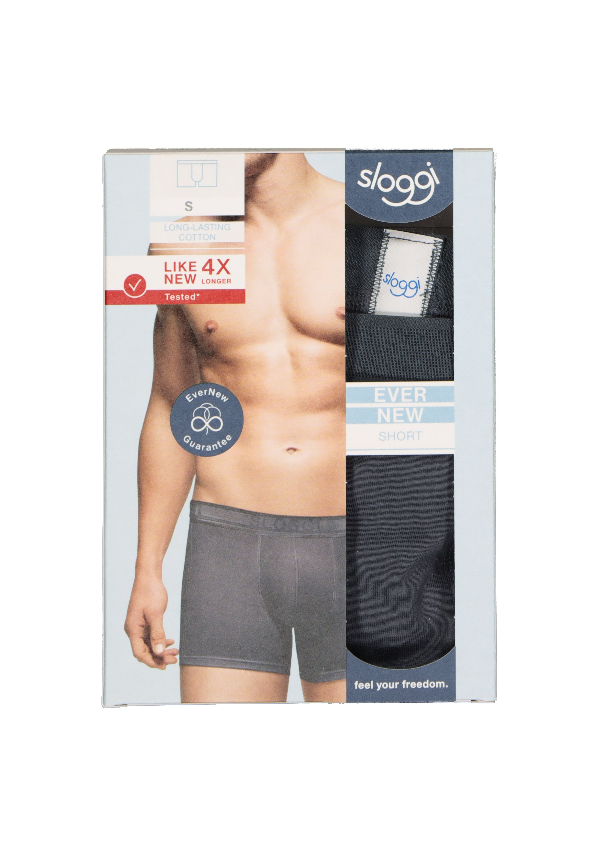 Sloggi Men EVERNEW Short, heren boxer (1-pack), grijs