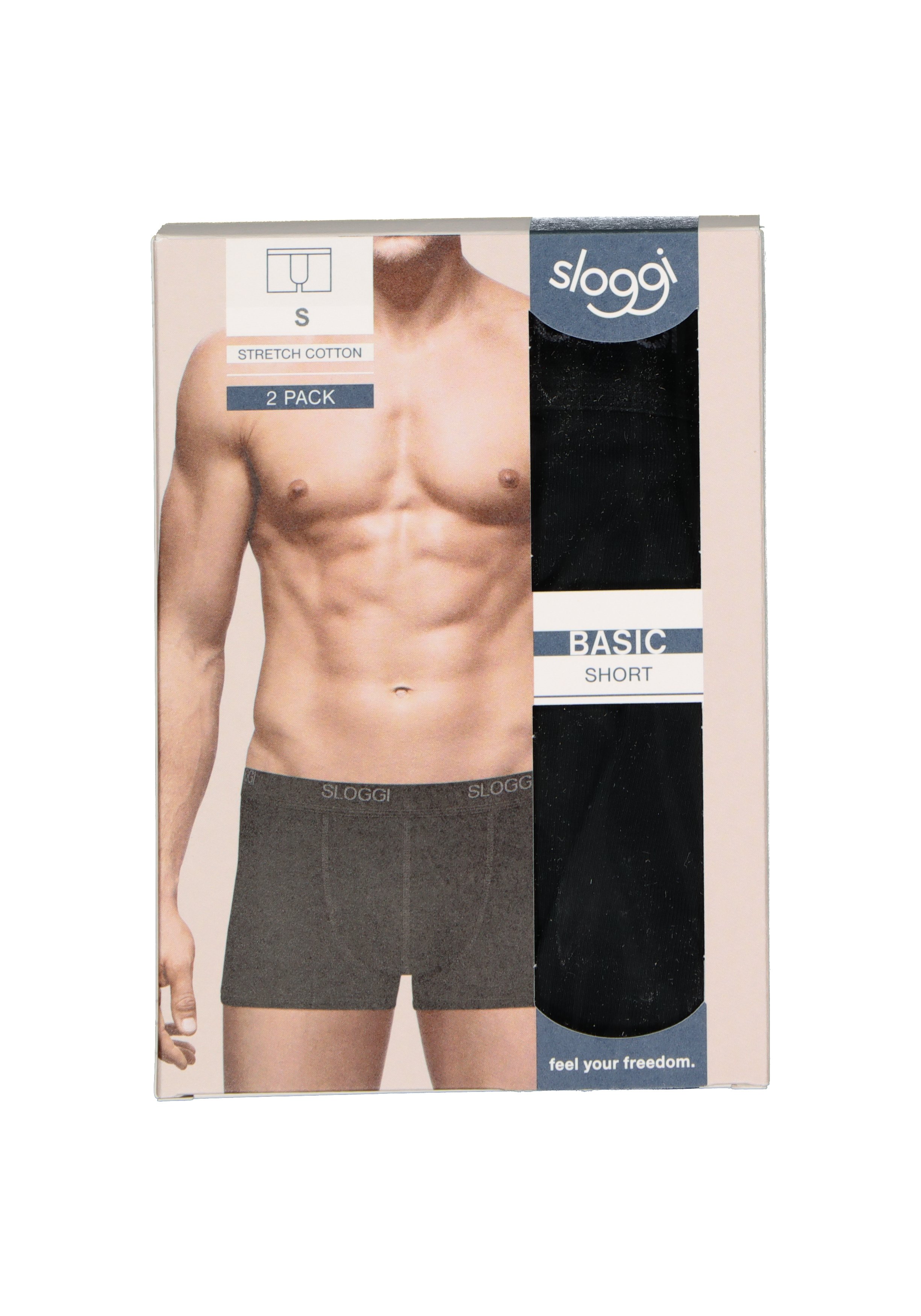 Sloggi Men Basic Short, heren boxers (2-pack), zwart