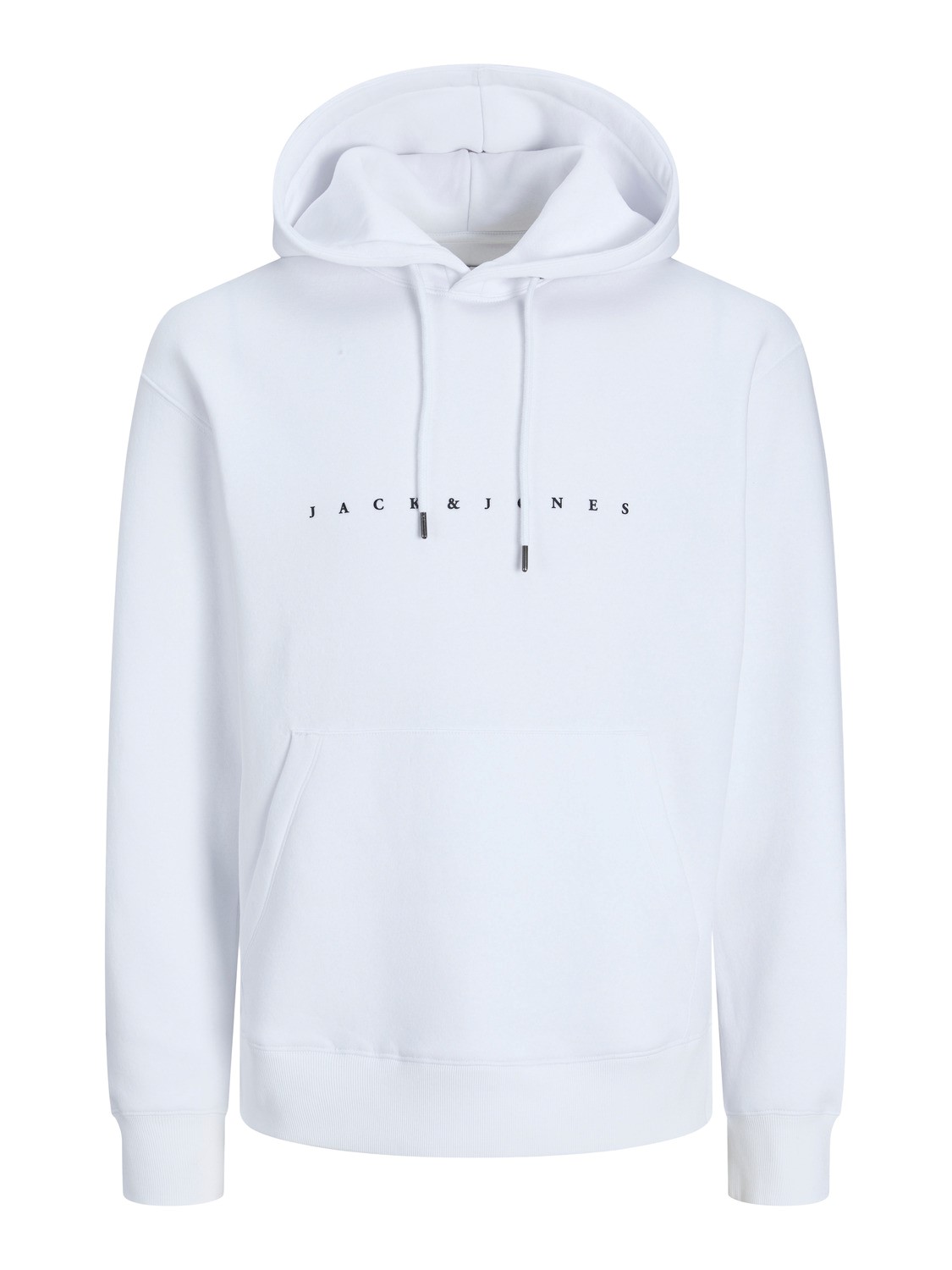 JACK & JONES Star jj sweat hood regular fit, heren hoodie katoenmengsel met capuchon, wit