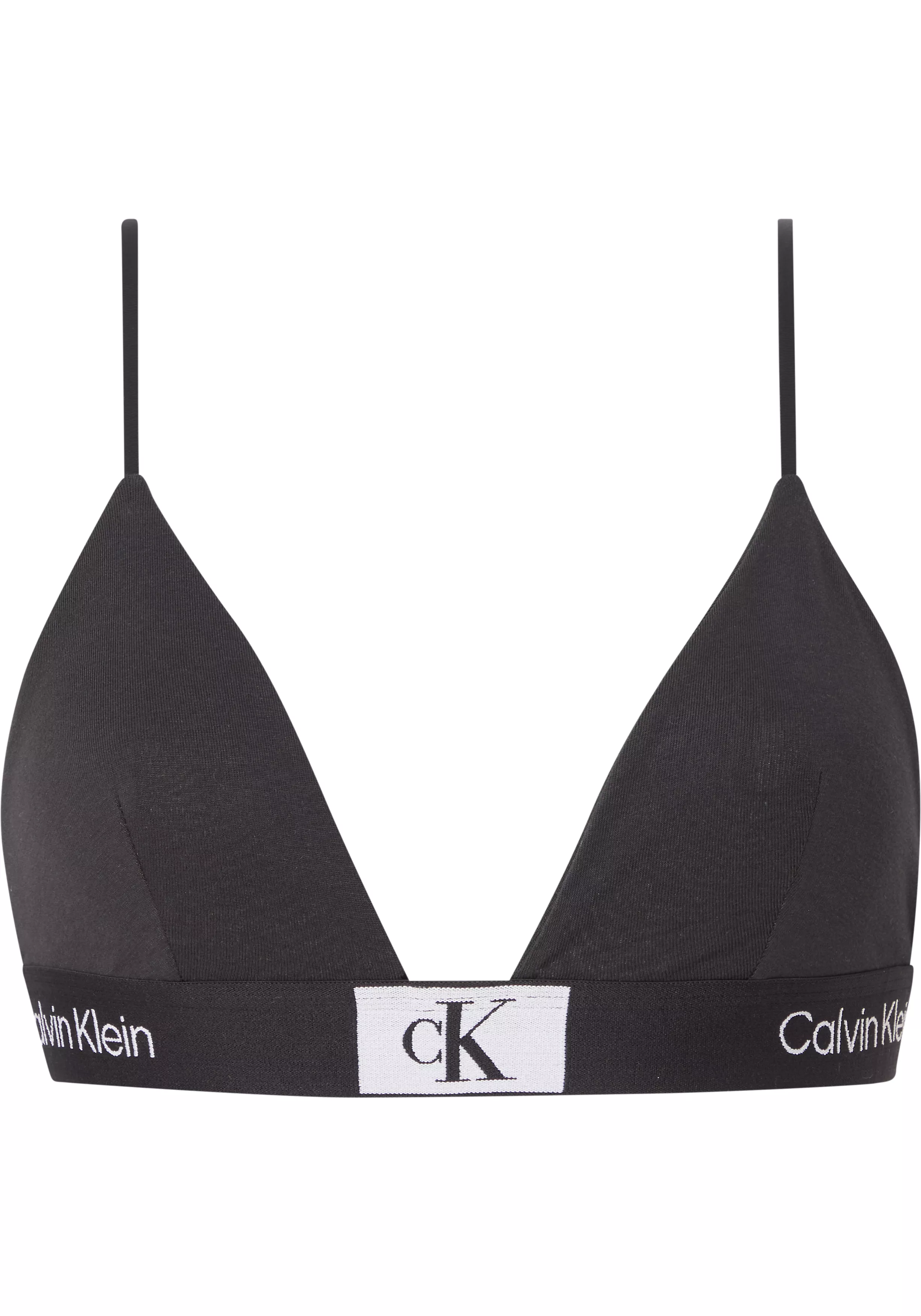 Calvin Klein dames 1996 unlined triangle bra, triangel BH, zwart