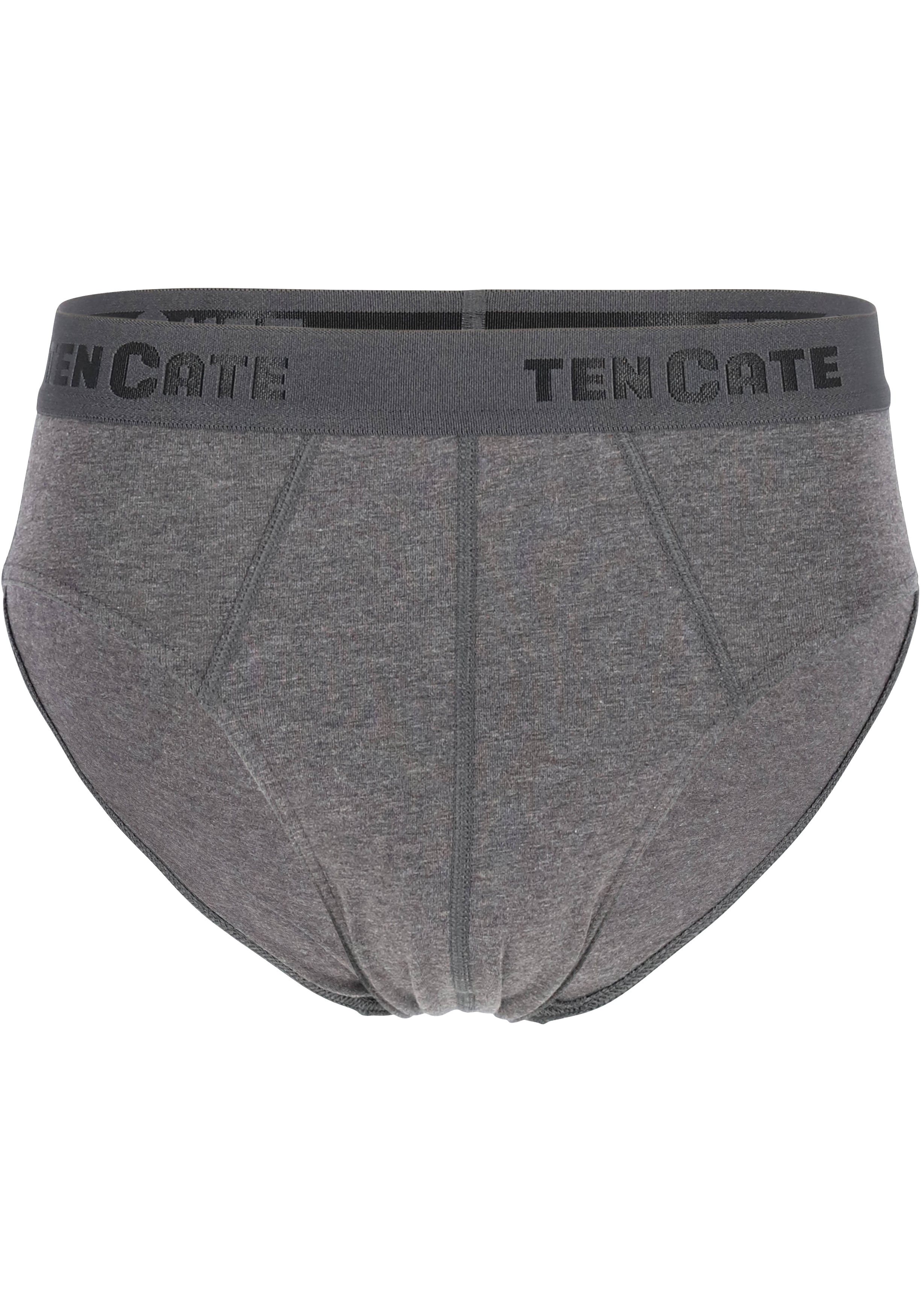 TEN CATE Basics men slip (2-pack), heren sportslips, antraciet grijs melange