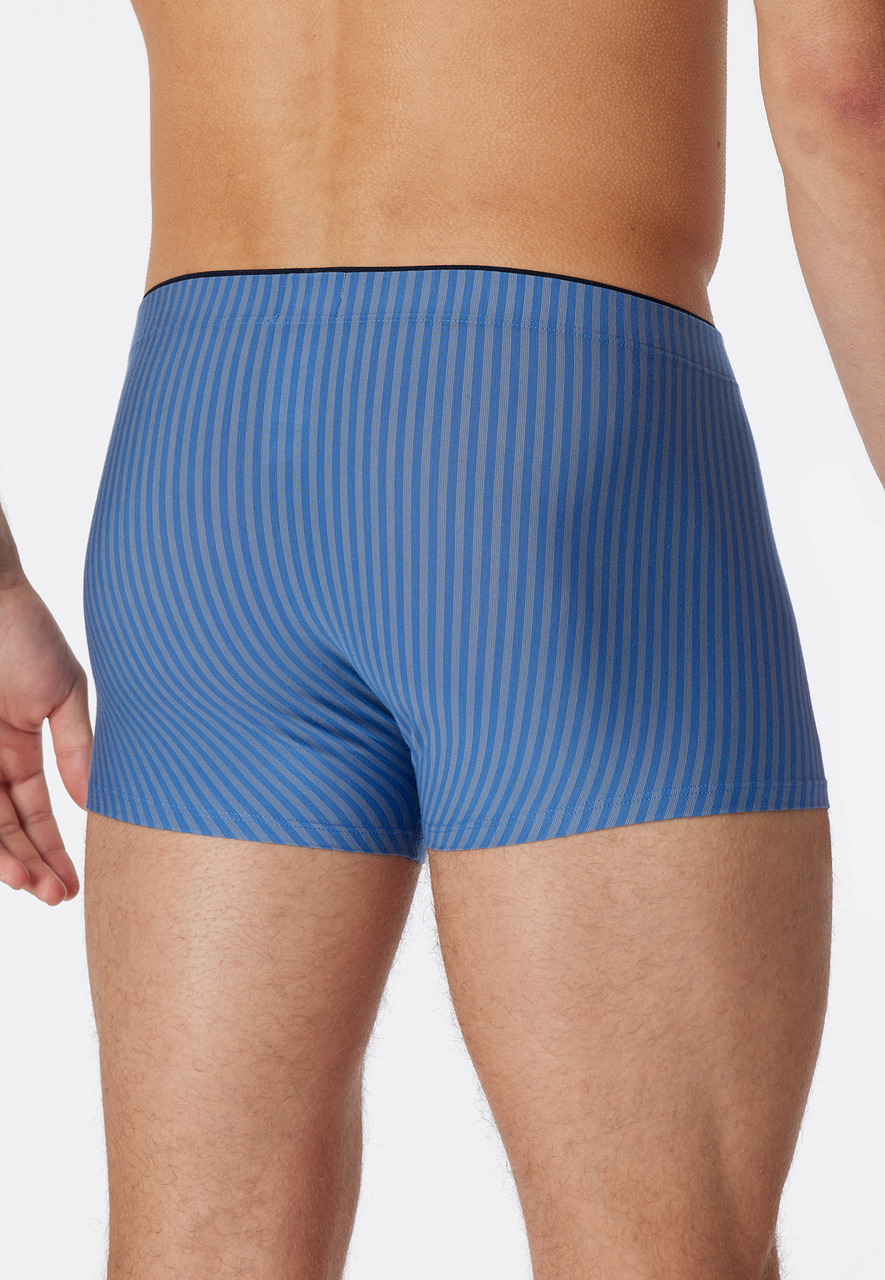 SCHIESSER Long Life Soft boxer (1-pack), heren shorts oceaanblauw gestreept