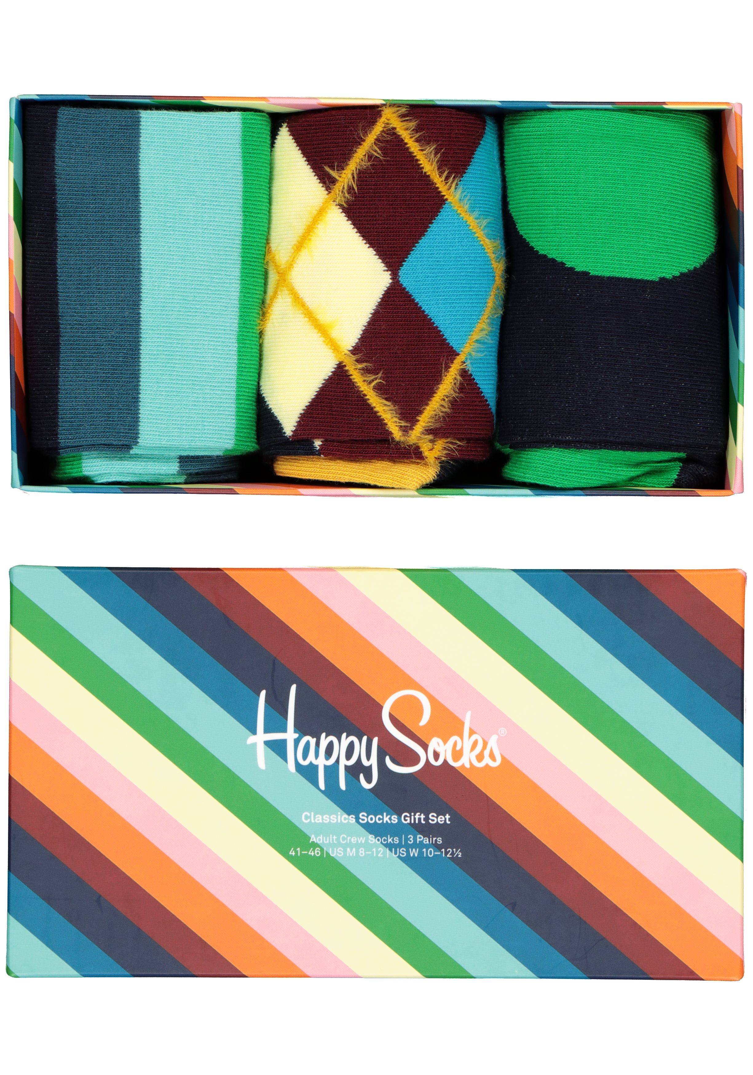 Happy Socks Classics Socks Gift Set (3-pack)