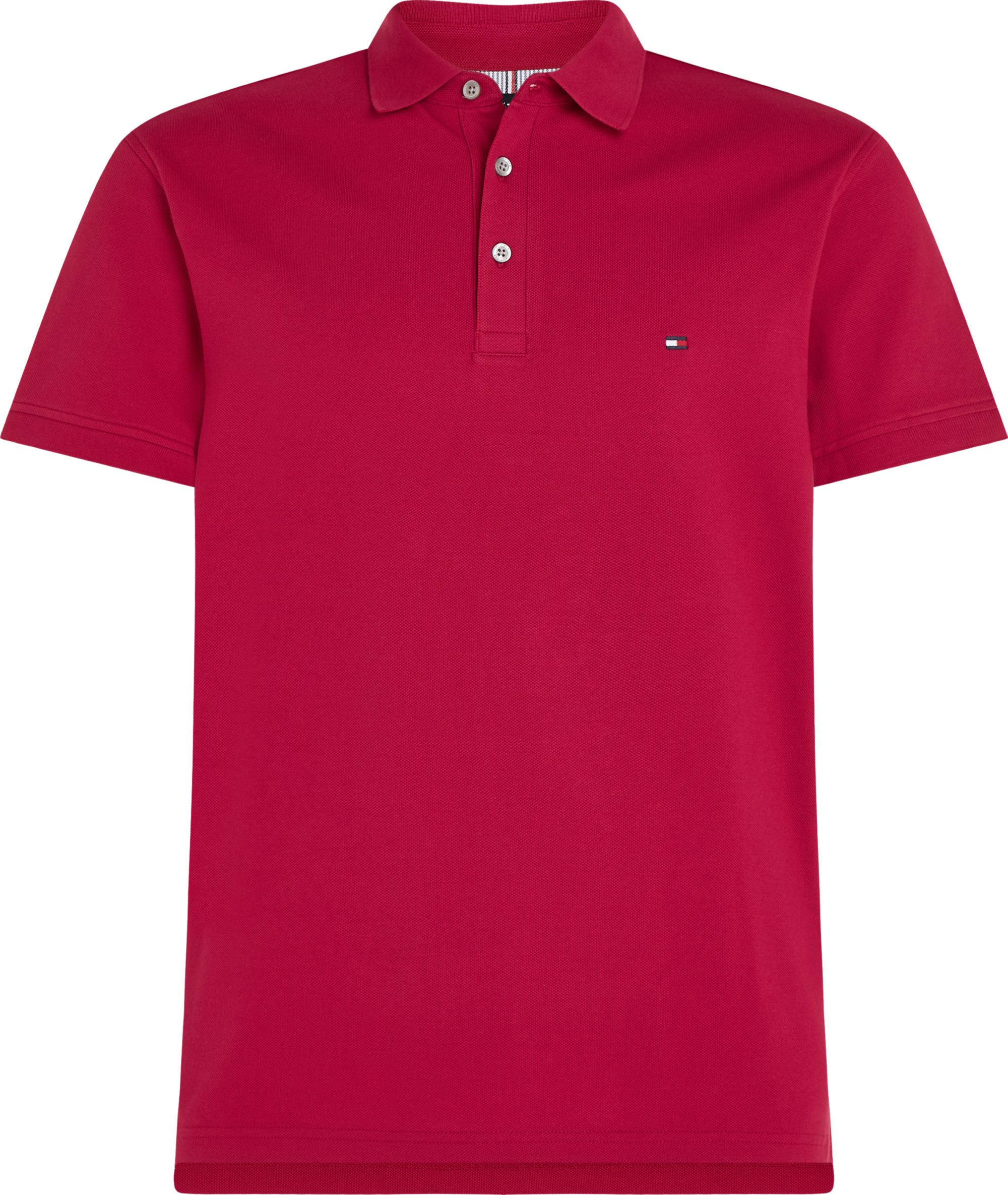 Tommy Hilfiger 1985 Slim Polo, heren poloshirt, donker roze-rood