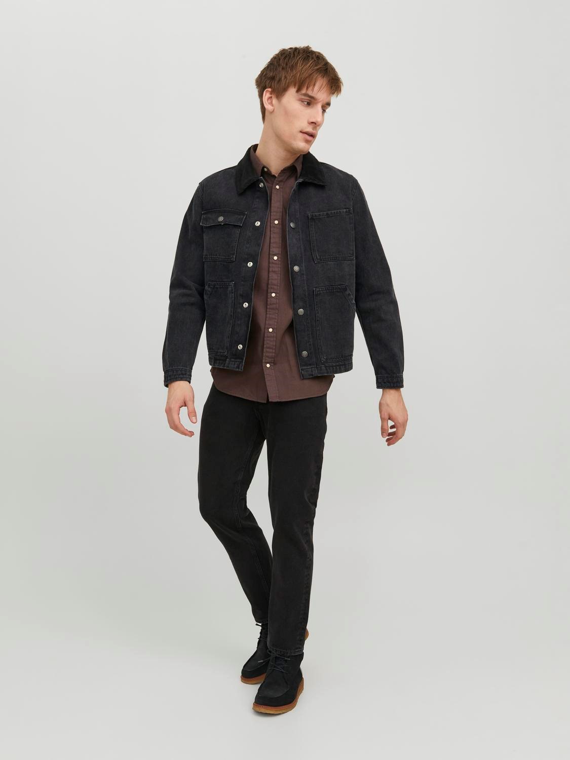 JACK & JONES Chris Orignial loose fit, heren jeans, zwart denim