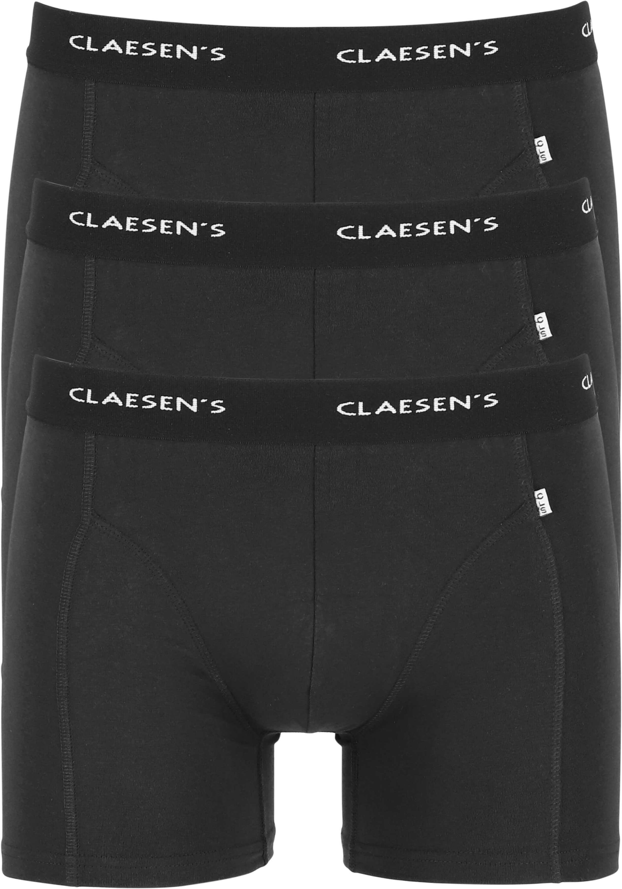 Claesen's Basics boxers (3-pack), heren boxers lang, zwart