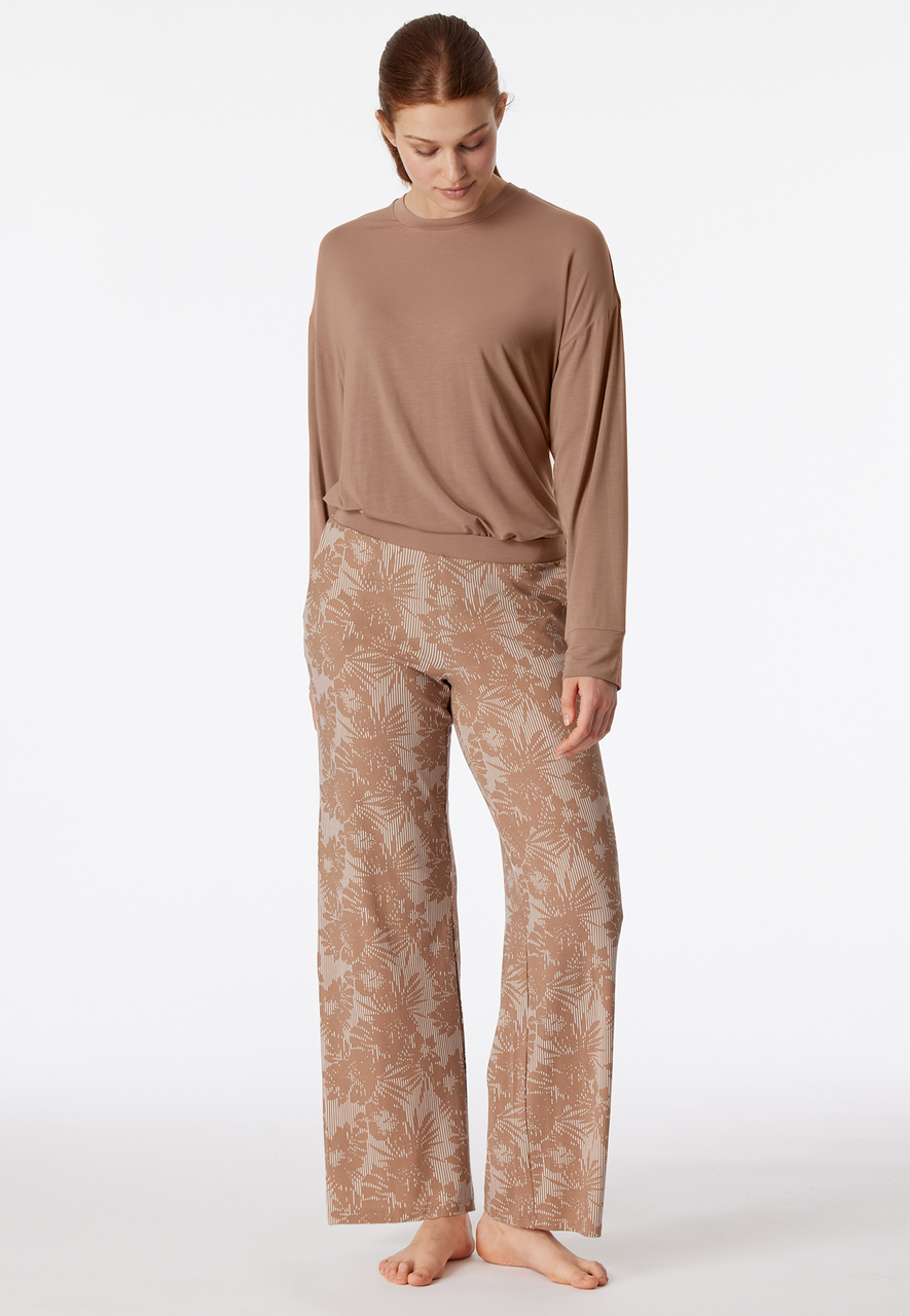 SCHIESSER selected! premium inspiration pyjamaset, dames pyjama van lange klei