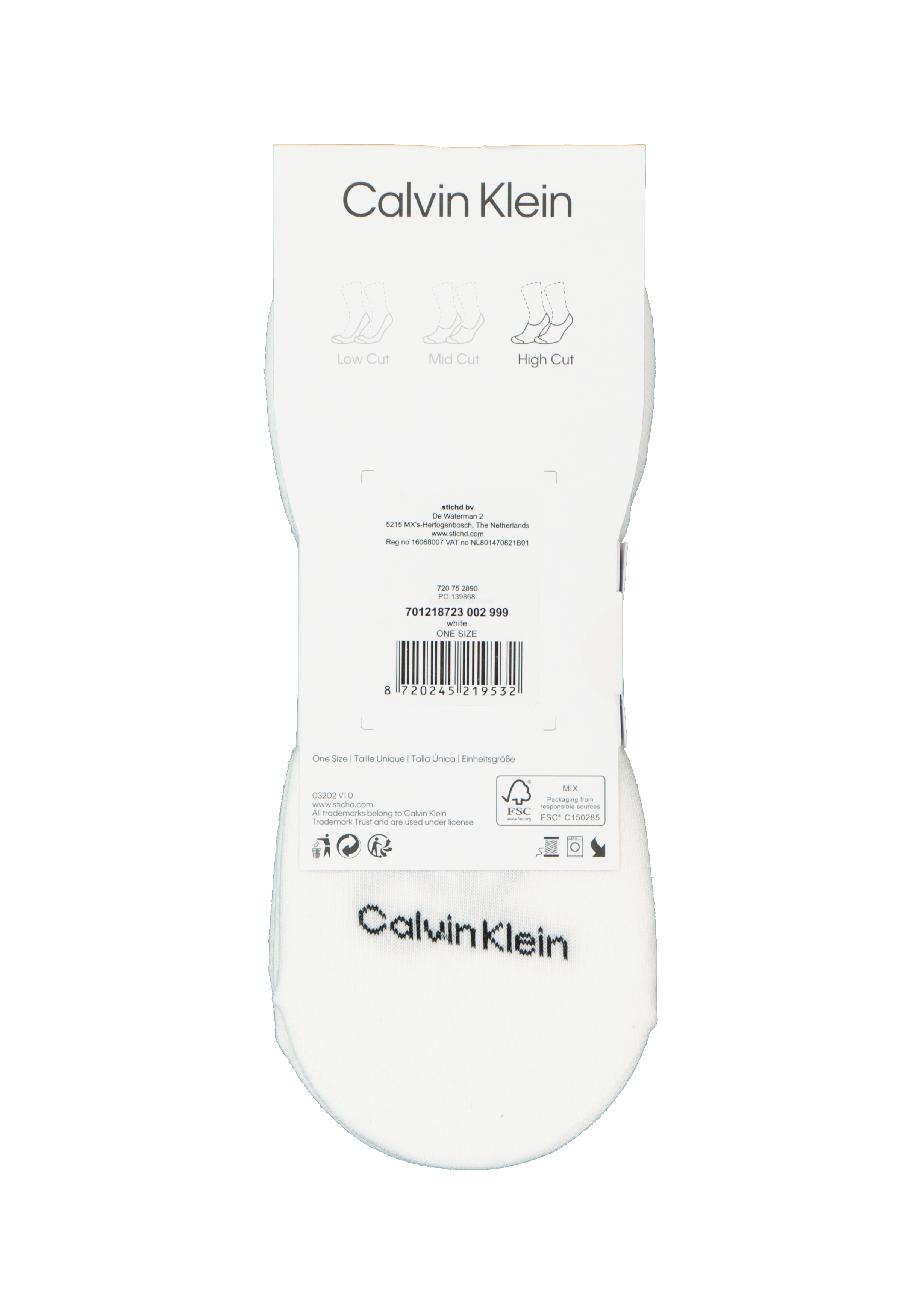 Calvin Klein herensokken Albert (3-pack), onzichtbare sokken, wit