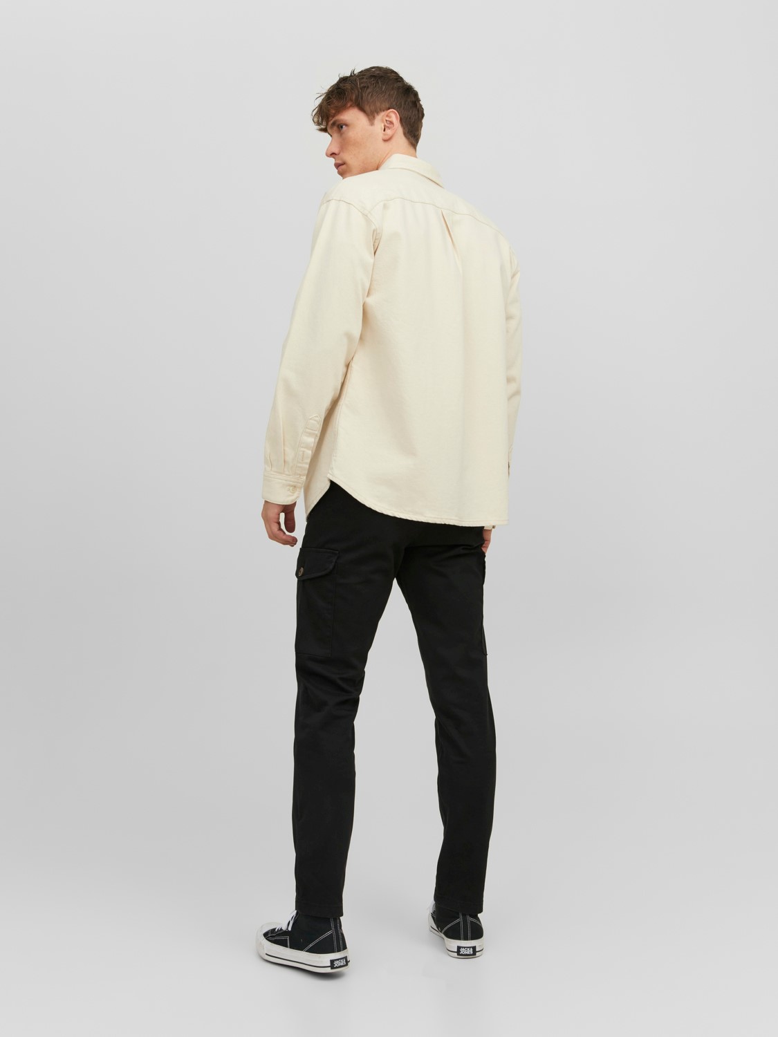 JACK & JONES Ollie Bowie Cargo loose fit, heren cargo broek, zwart