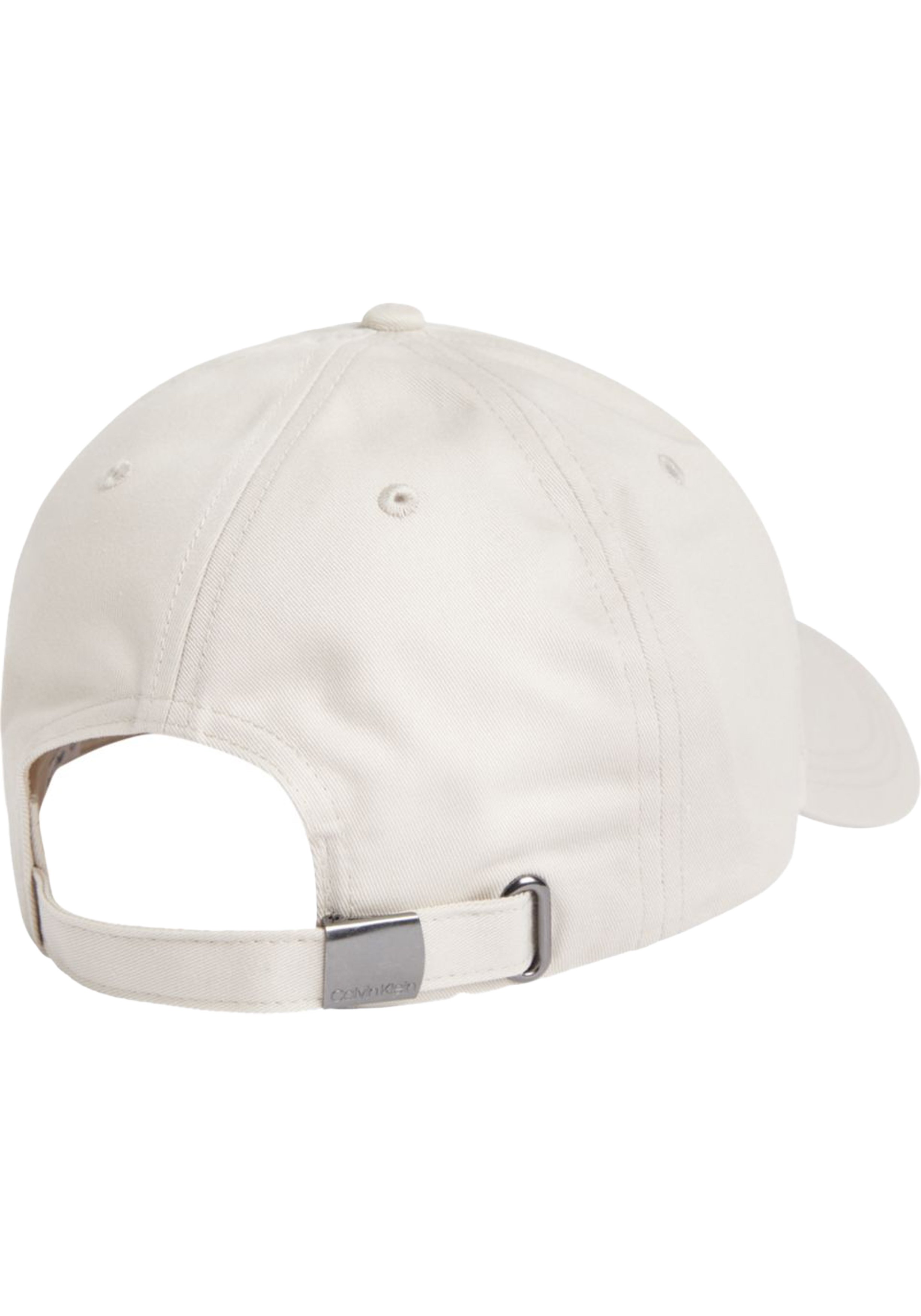 Calvin Klein pet, CK bombed metal baseball cap, beige