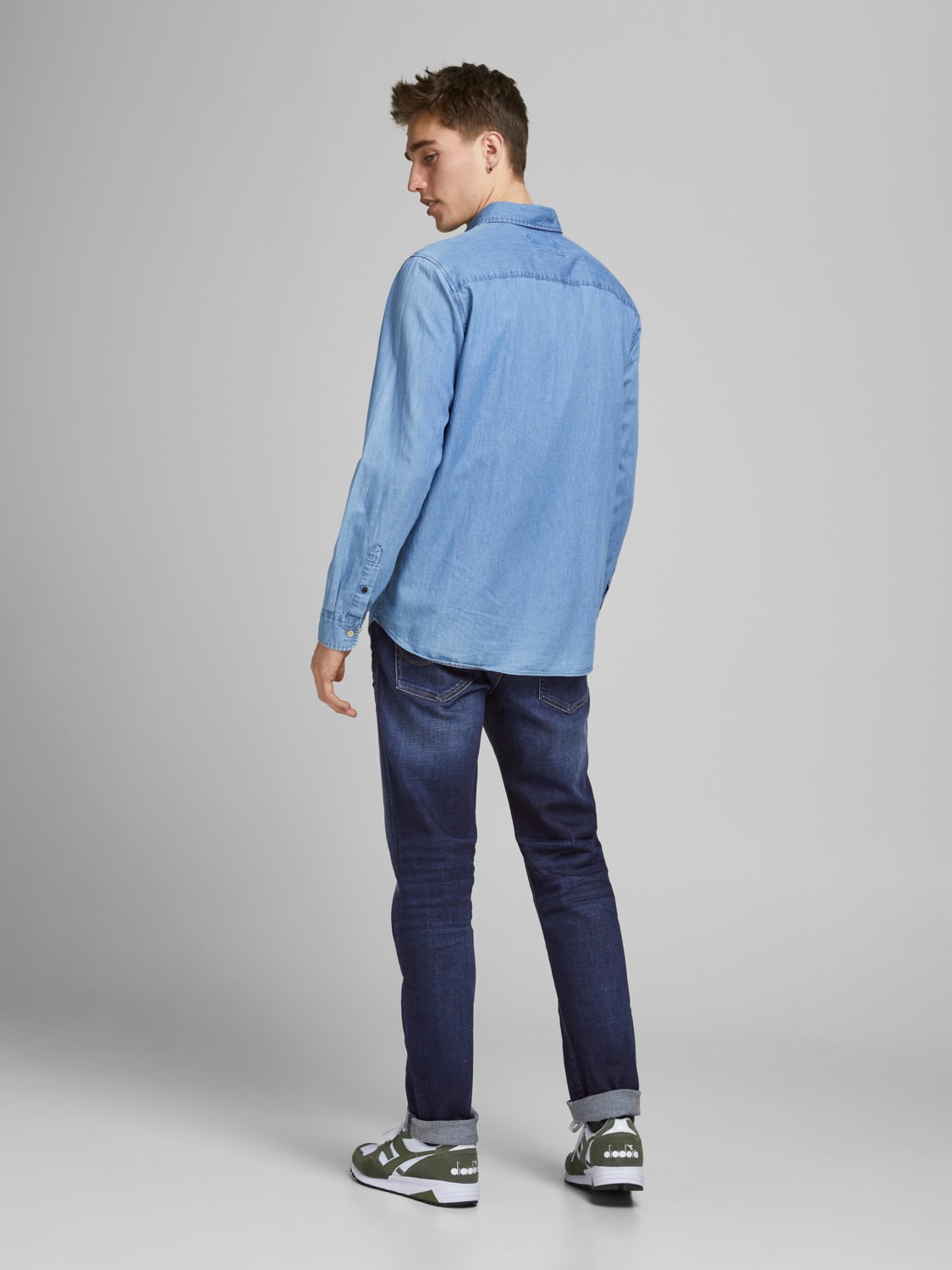 JACK & JONES Clark Original Jos regular fit, heren jeans, denimblauw