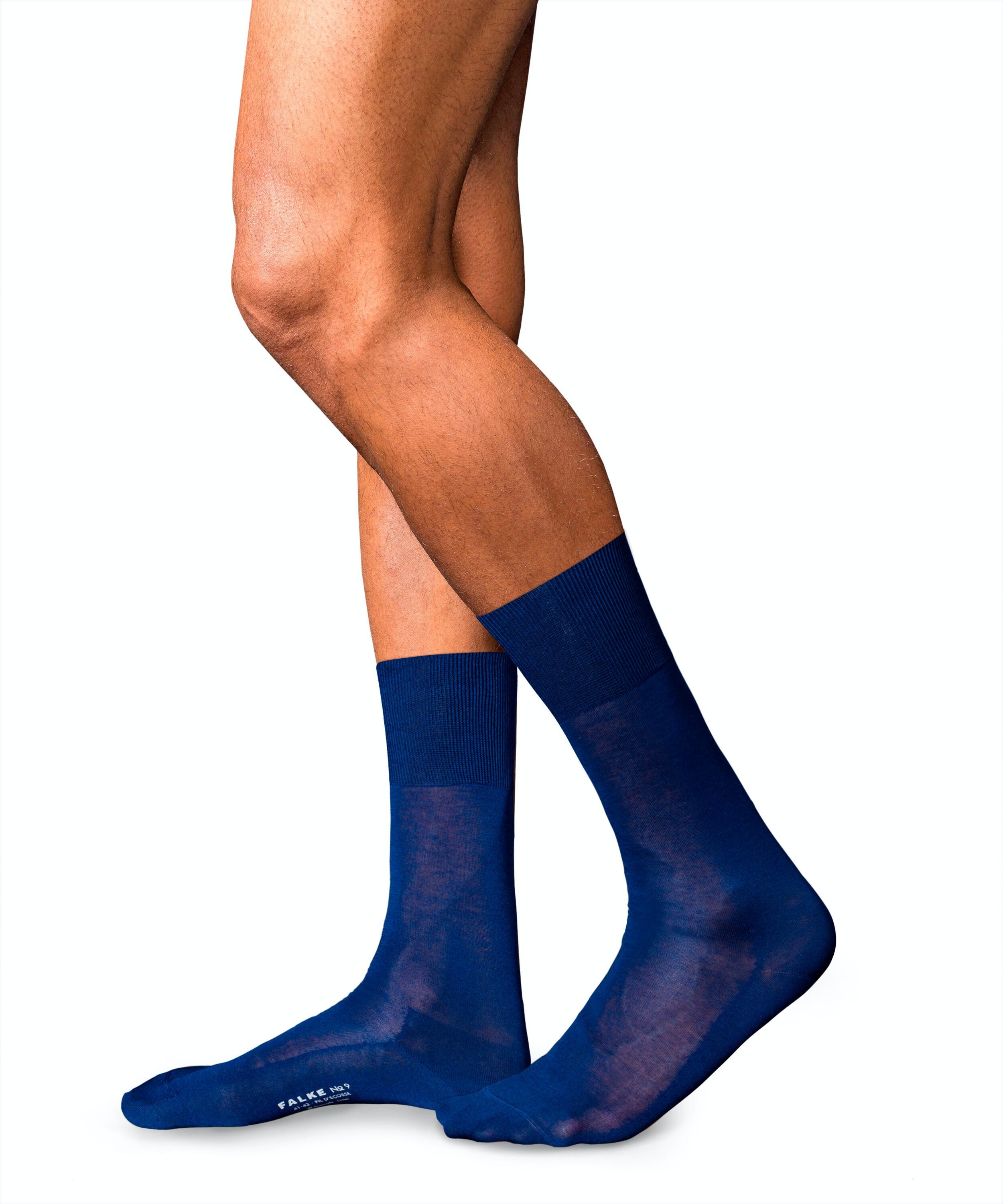 FALKE No. 9 Pure Fil d Ecosse herensokken, blauw (royal blue)