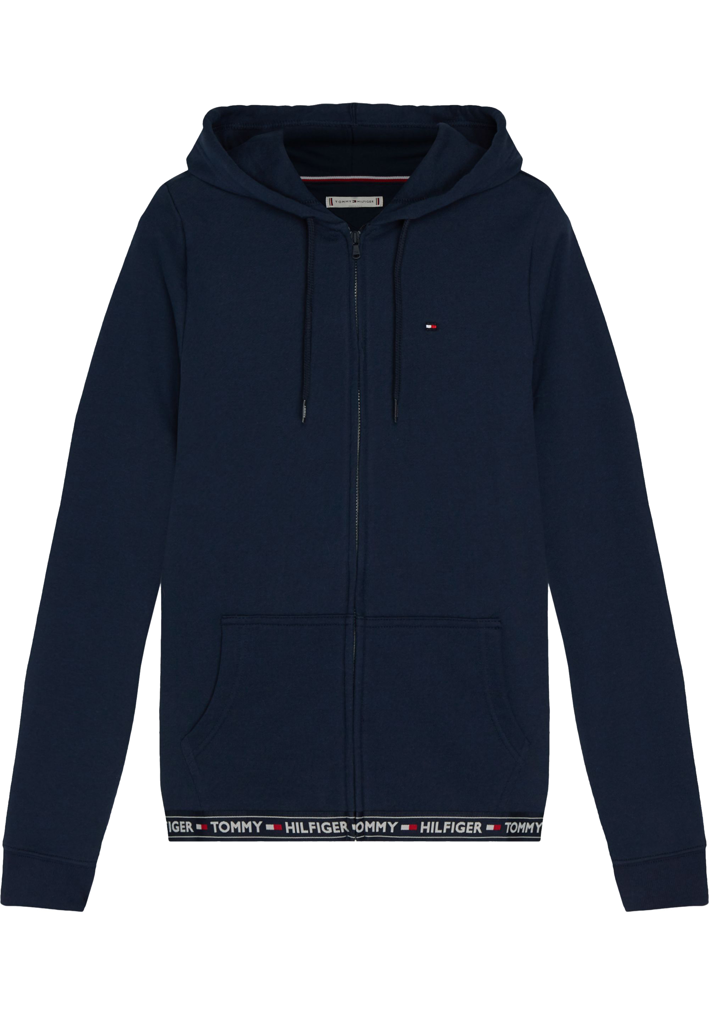 Tommy Hilfiger dames Authentic hoodie sweatvest met capuchon middeldik donkerblauw