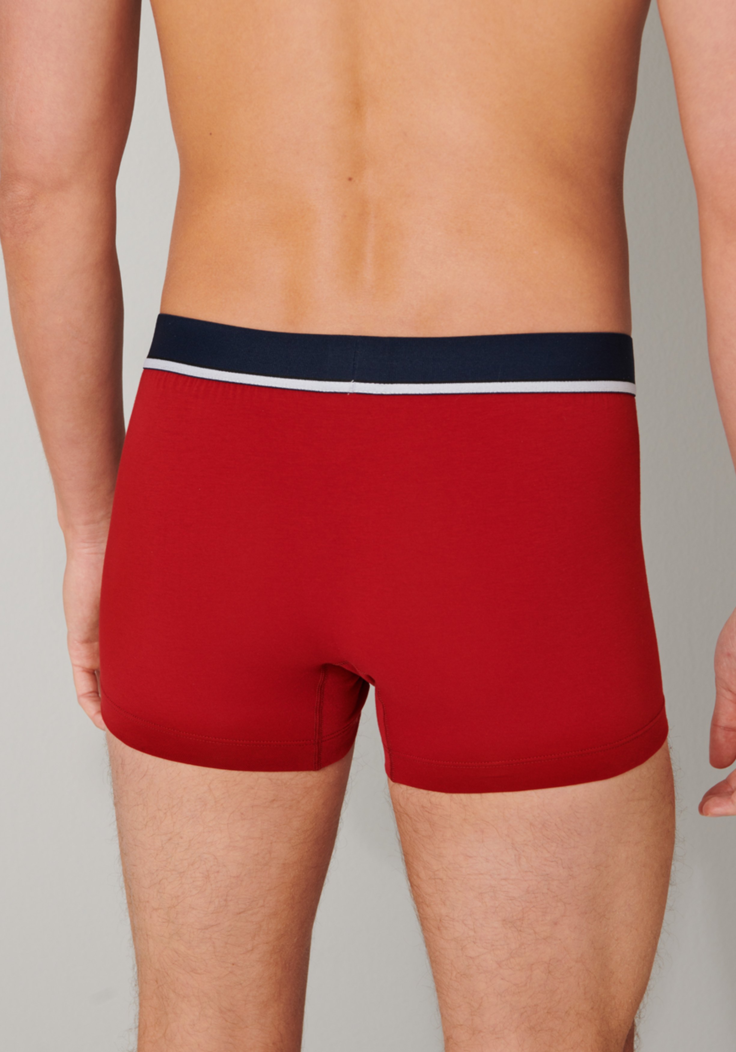 SCHIESSER 95/5 shorts (3-pack), grijs, blauw en rood