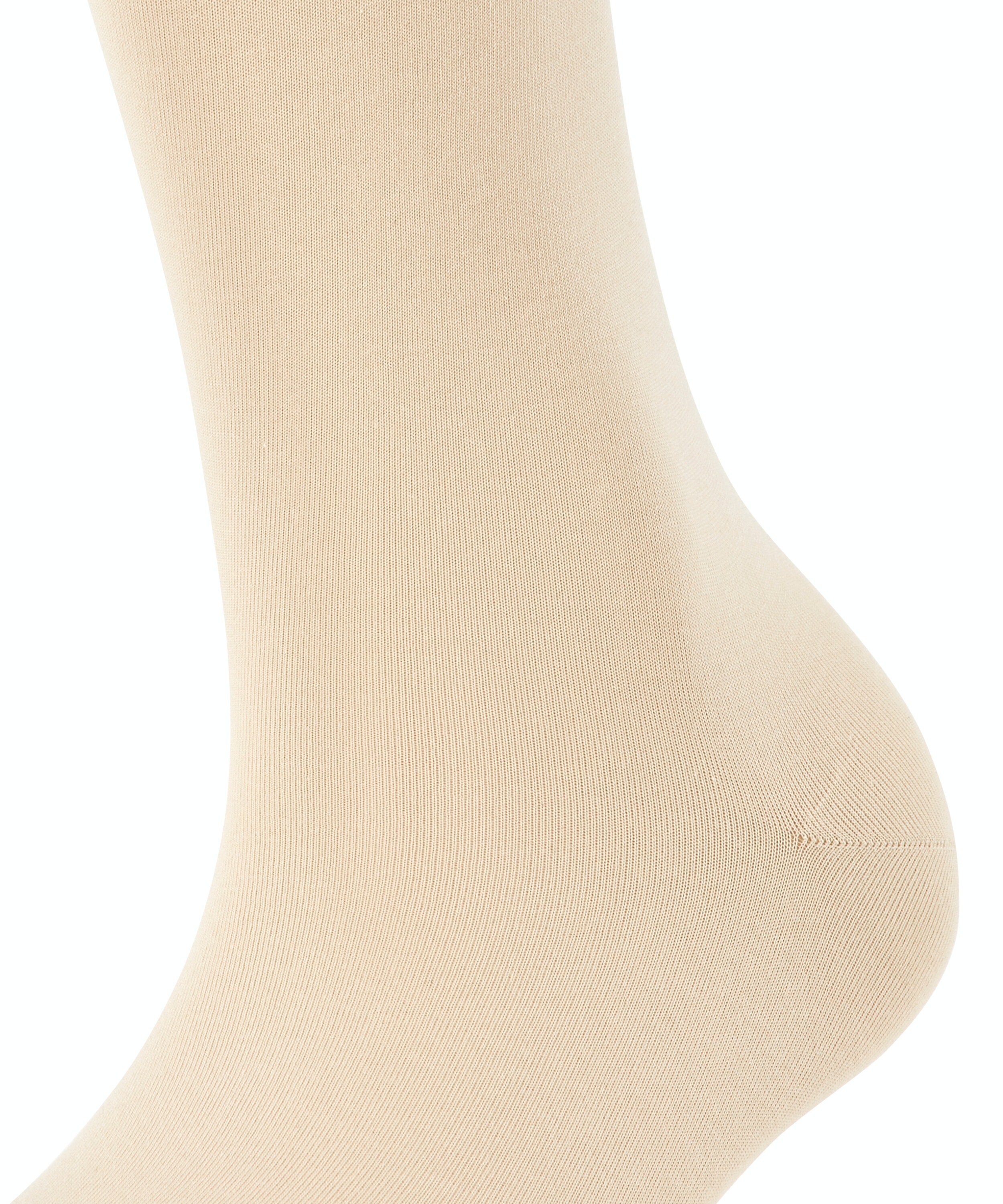 FALKE Cotton Touch dames kniekousen, creme (cream)