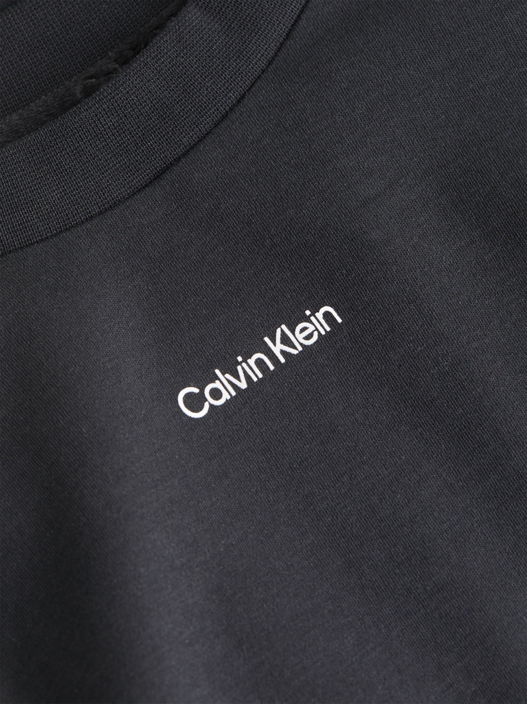 Calvin Klein Nano Logo Interlock T-shirt, heren T-shirt korte mouw O-hals, zwart