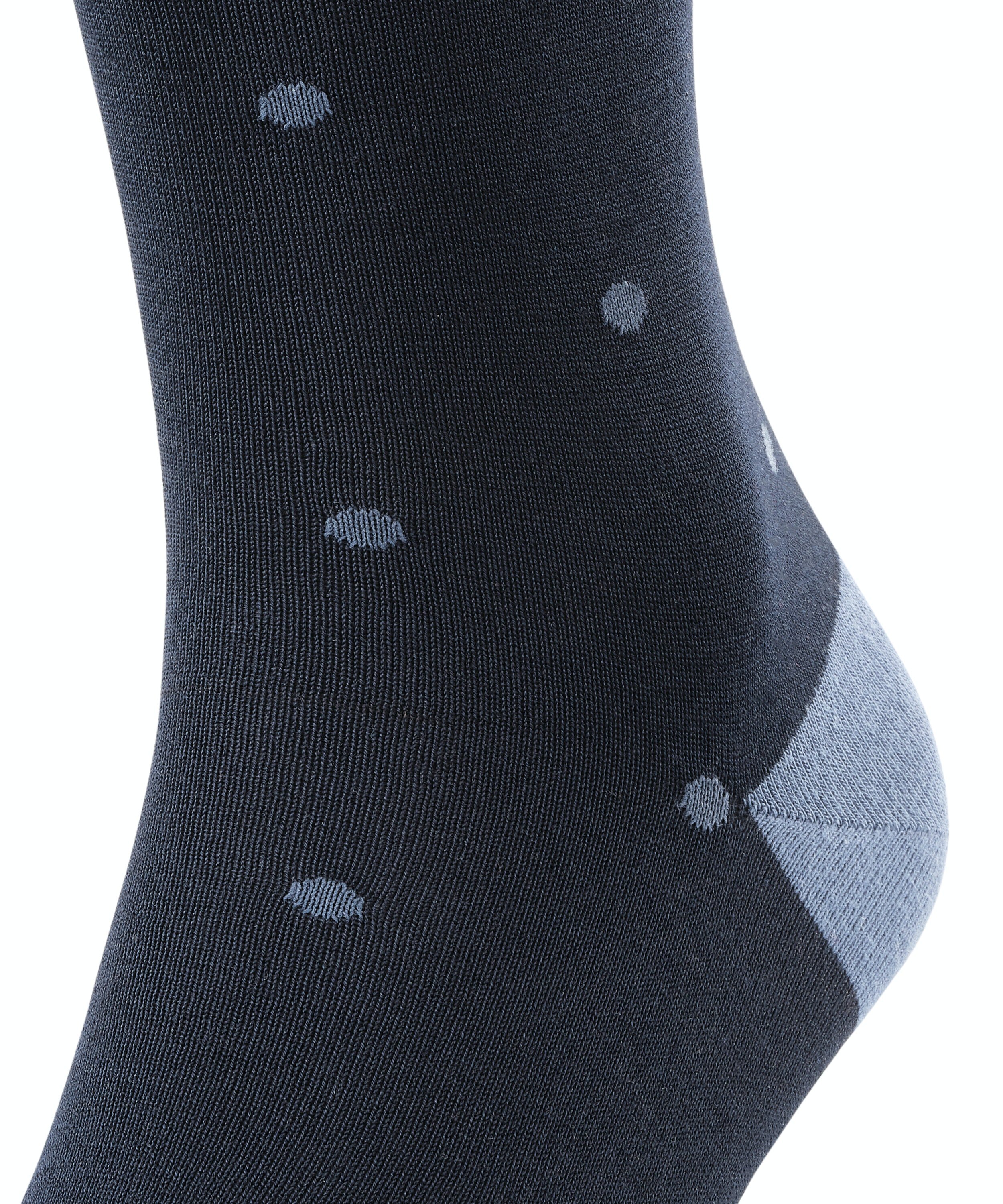 FALKE Dot heren kniekousen, blauw (dark navy)