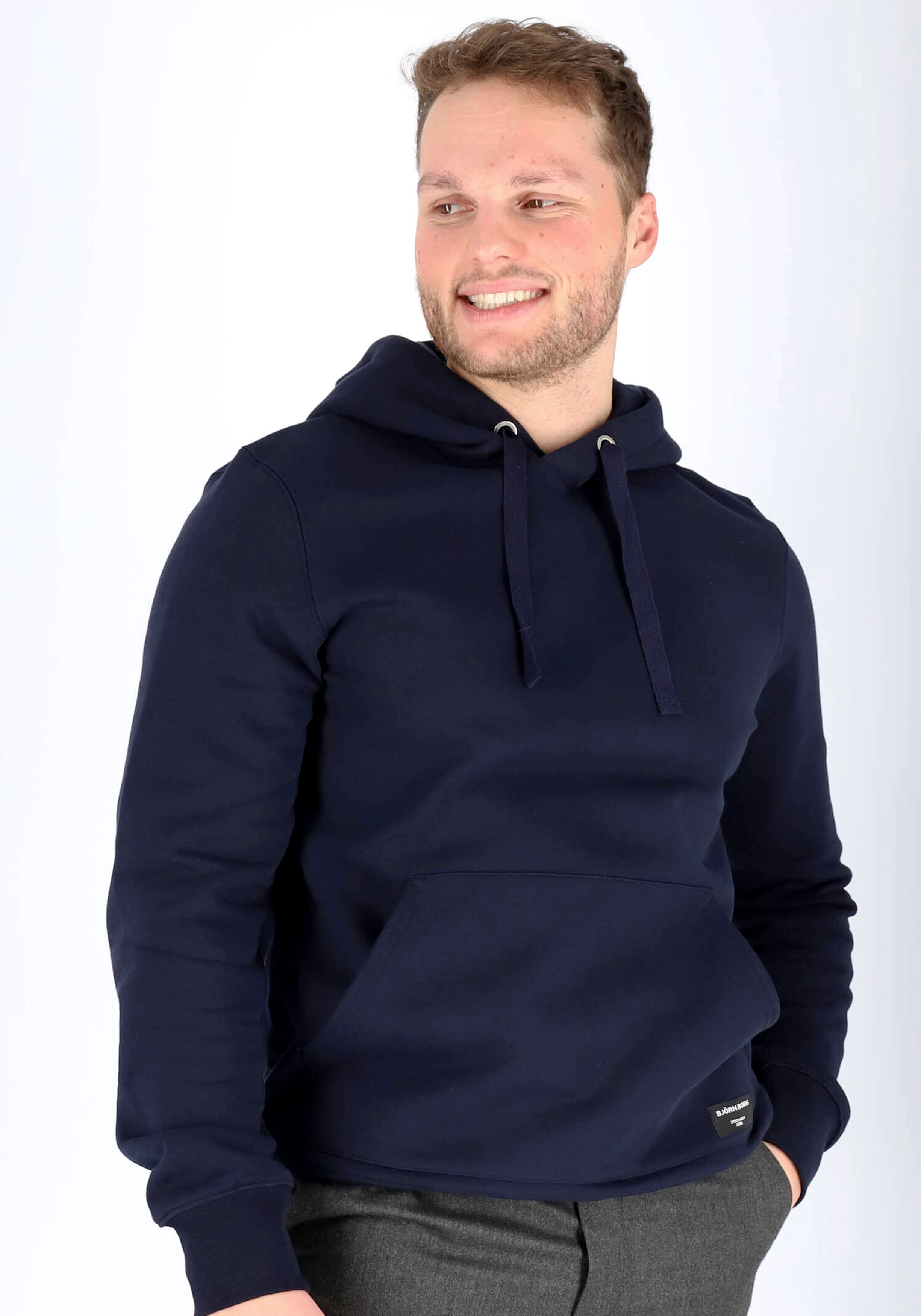 Bjorn Borg hoodie sweatshirt, heren trui met capuchon dik, blauw