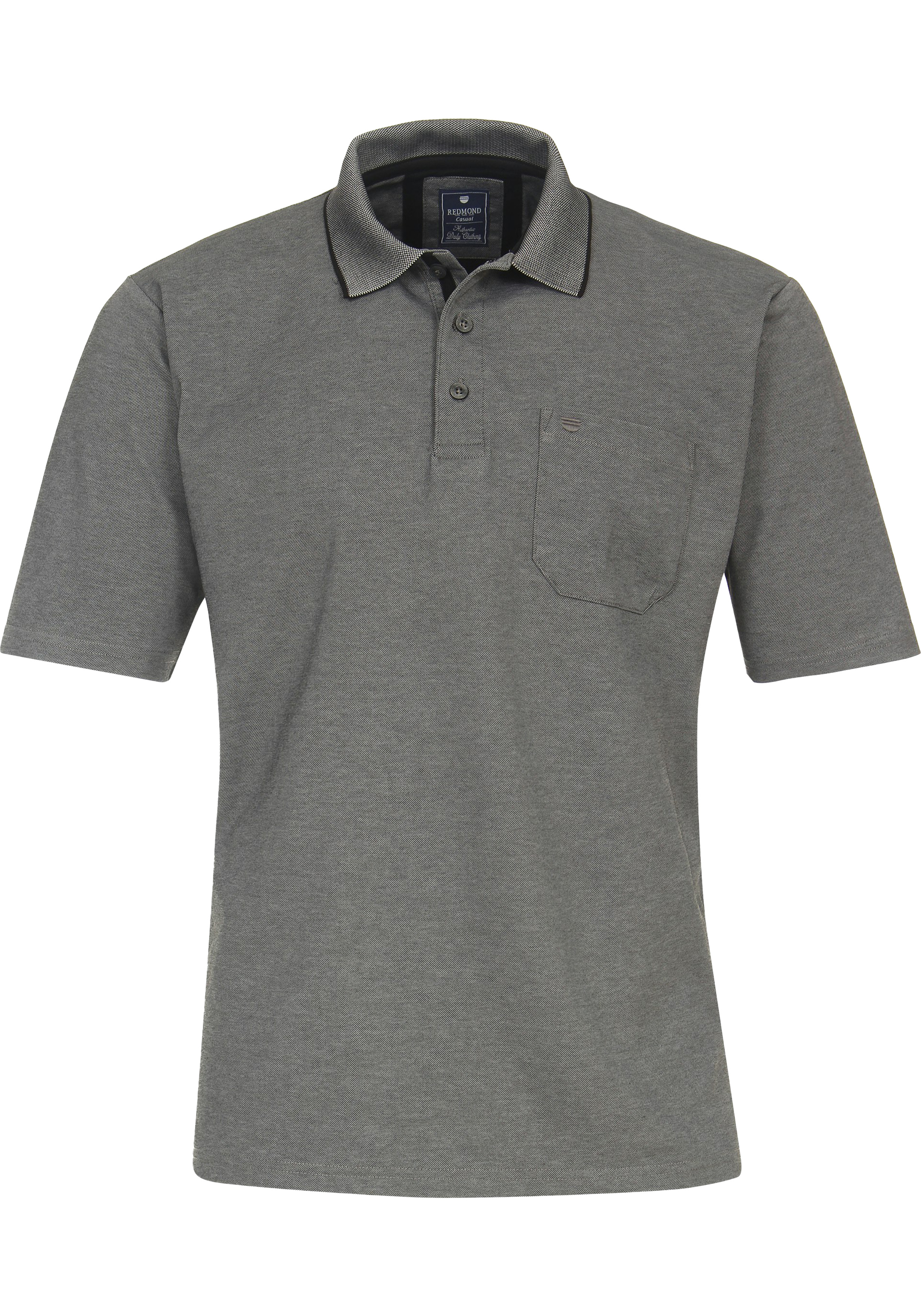 Redmond regular fit heren polo, jersey, grijs