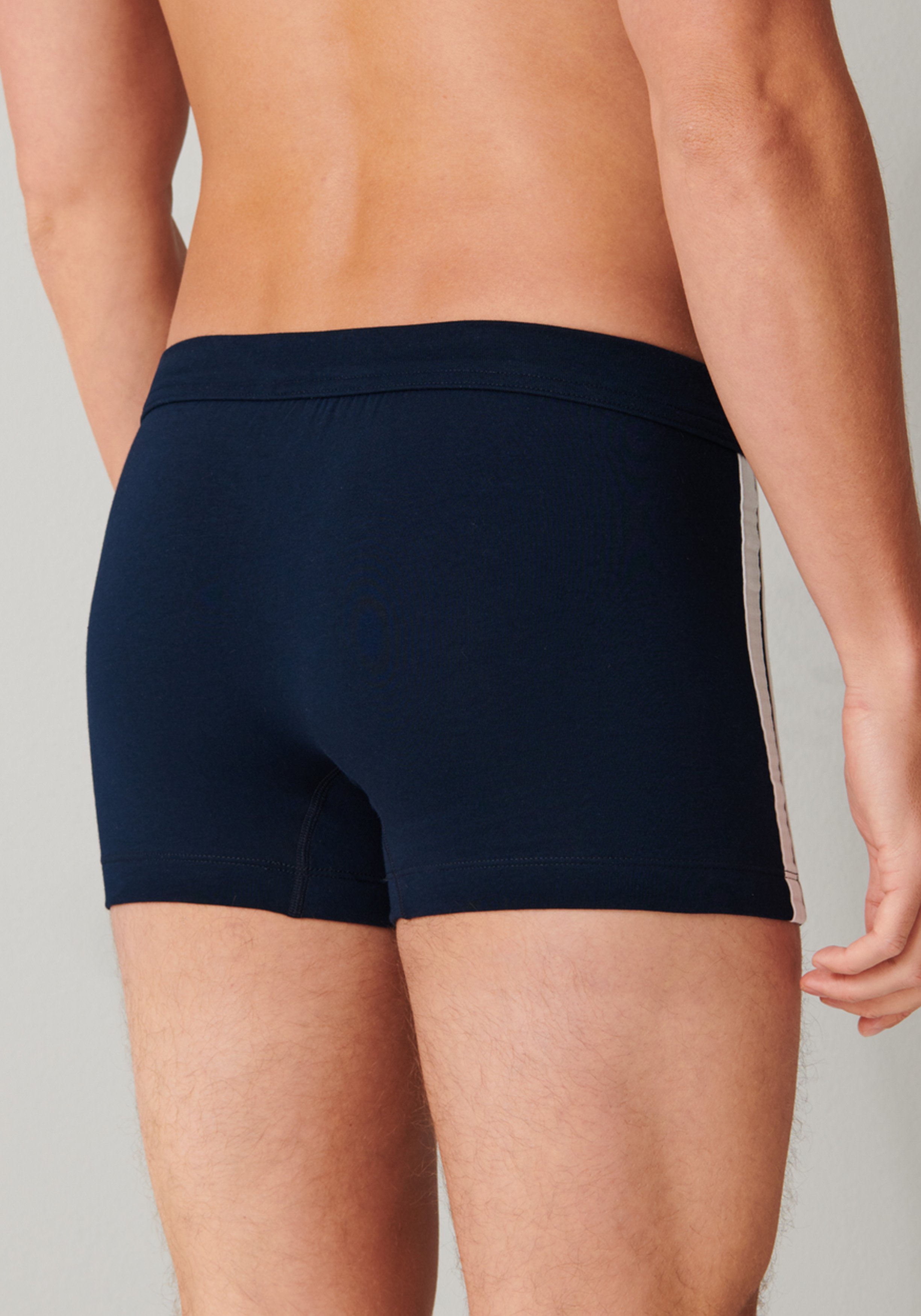 SCHIESSER 95/5 Stretch shorts (3-pack), zwart, blauw en grijs