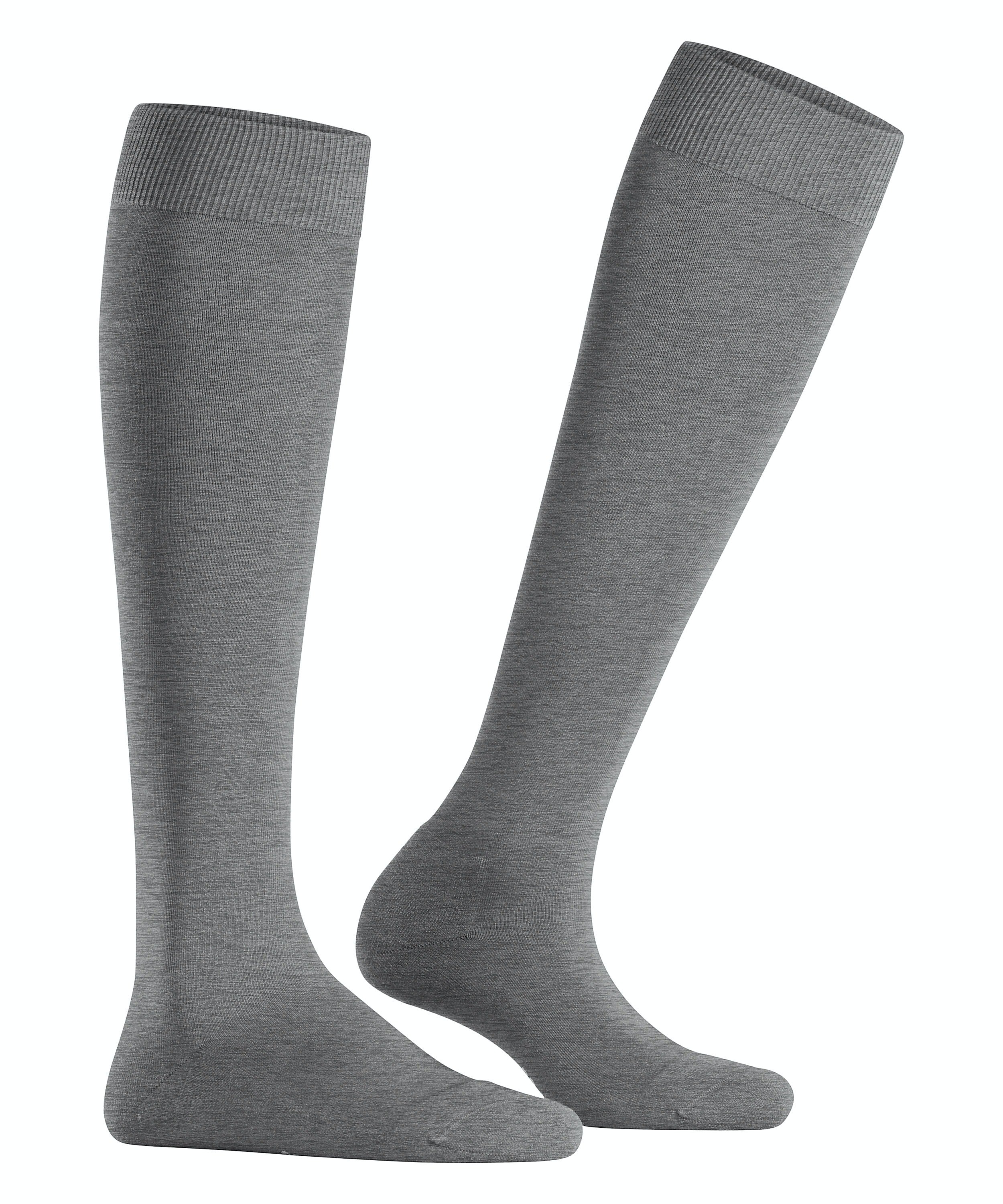 FALKE ClimaWool dames kniekousen, grijs (light greymel.)