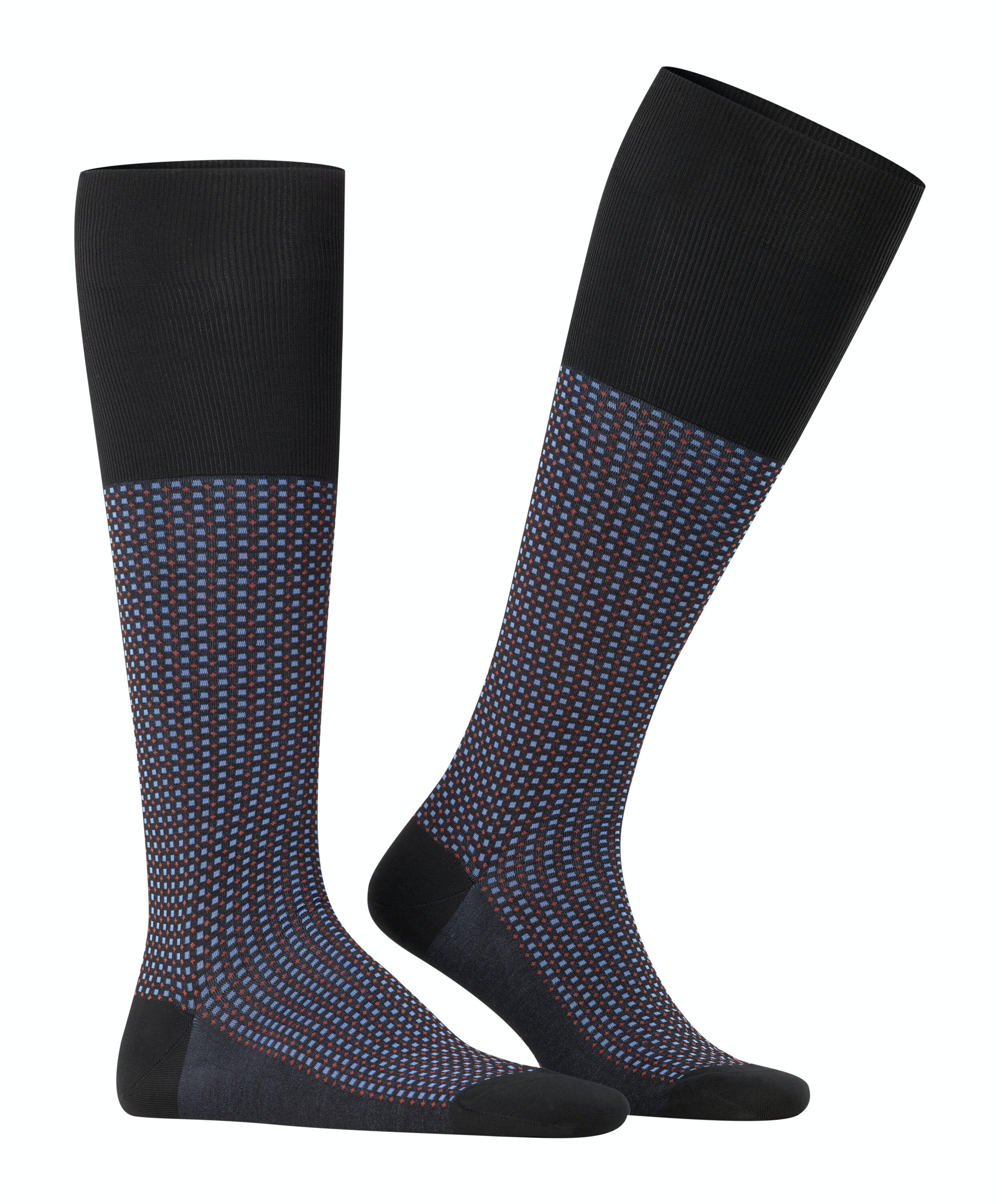 FALKE Uptown Tie heren kniekousen, zwart (black)