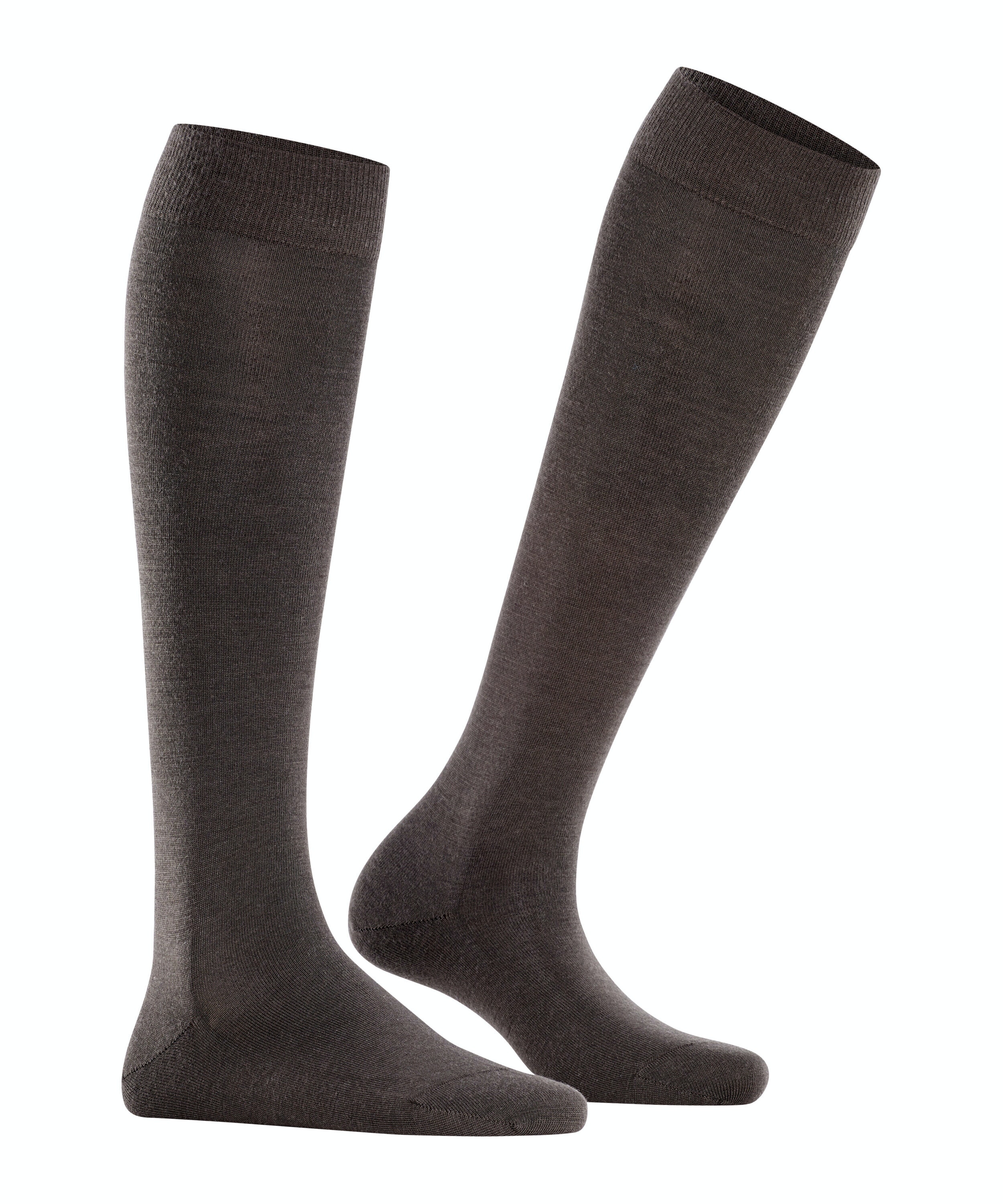 FALKE Softmerino dames kniekousen, bruin (dark brown)