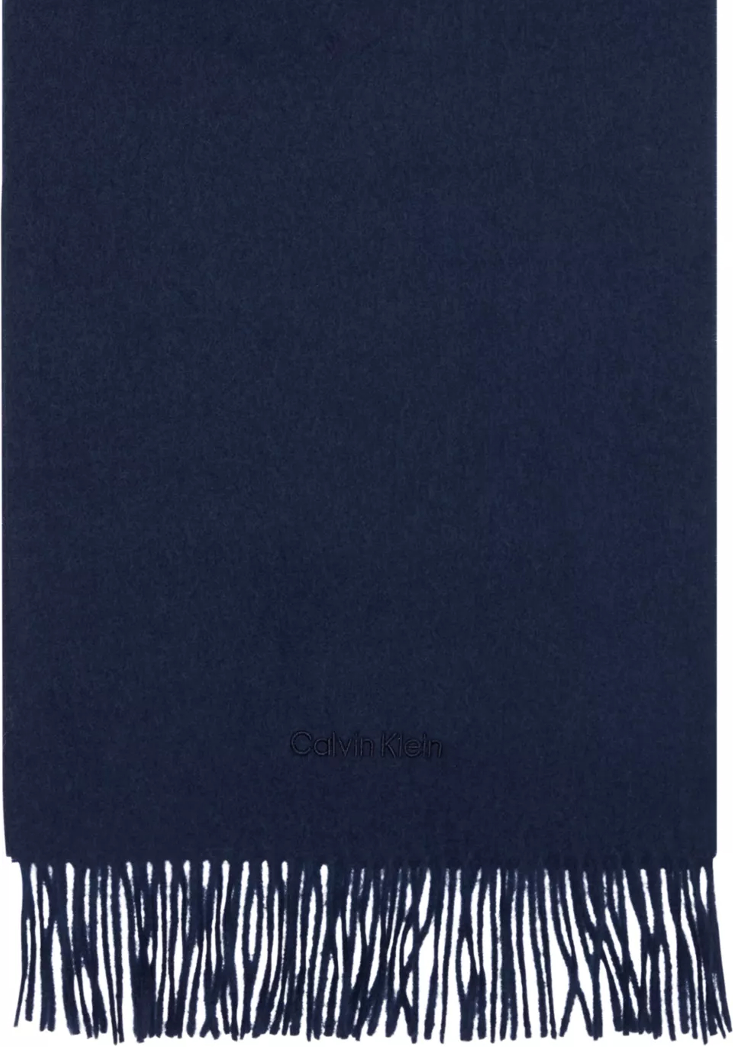 Calvin Klein sjaal, classic wool scarf, donkerblauw