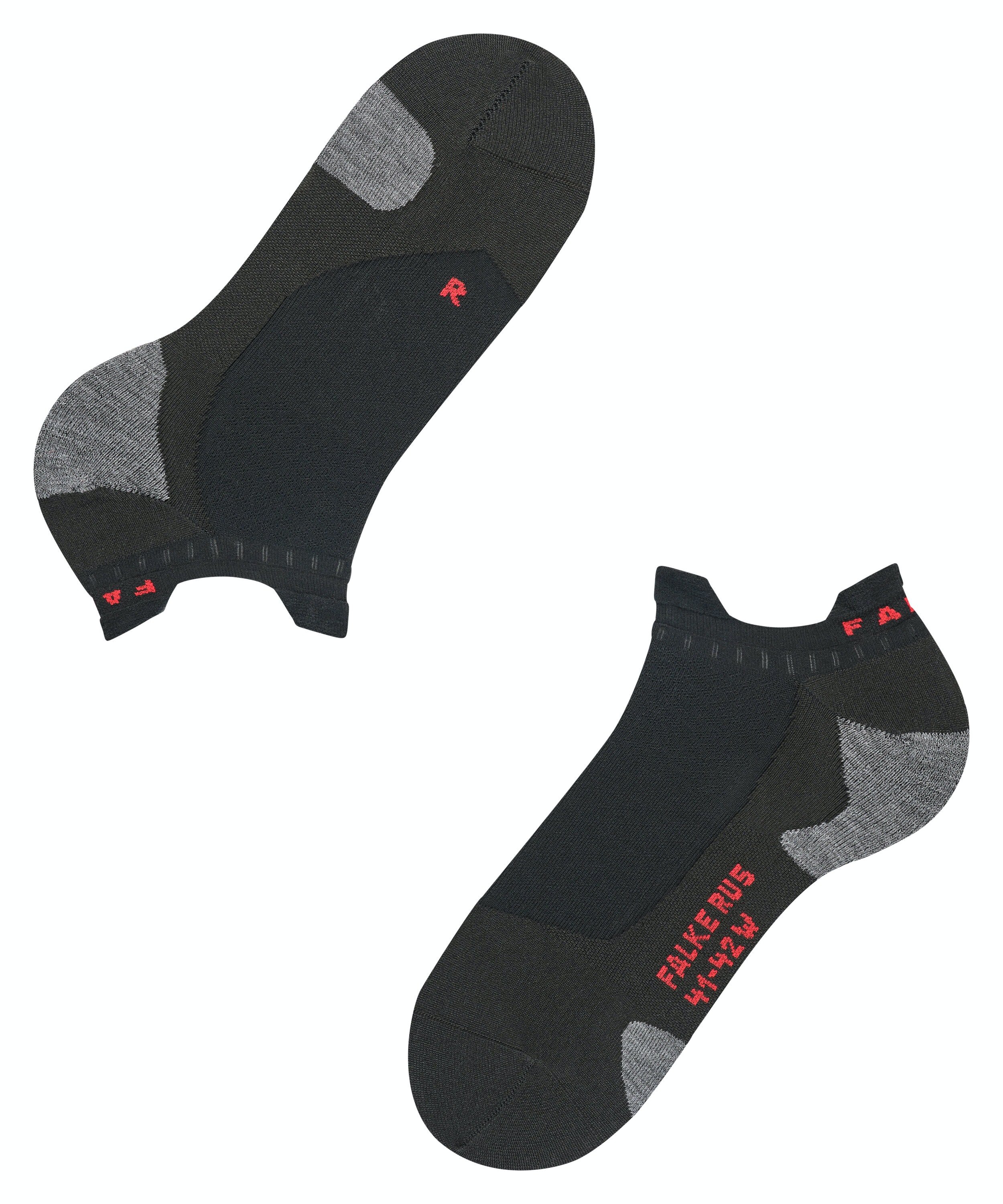 FALKE RU5 Race Invisible dames running kousenvoetjes, zwart (black-mix)