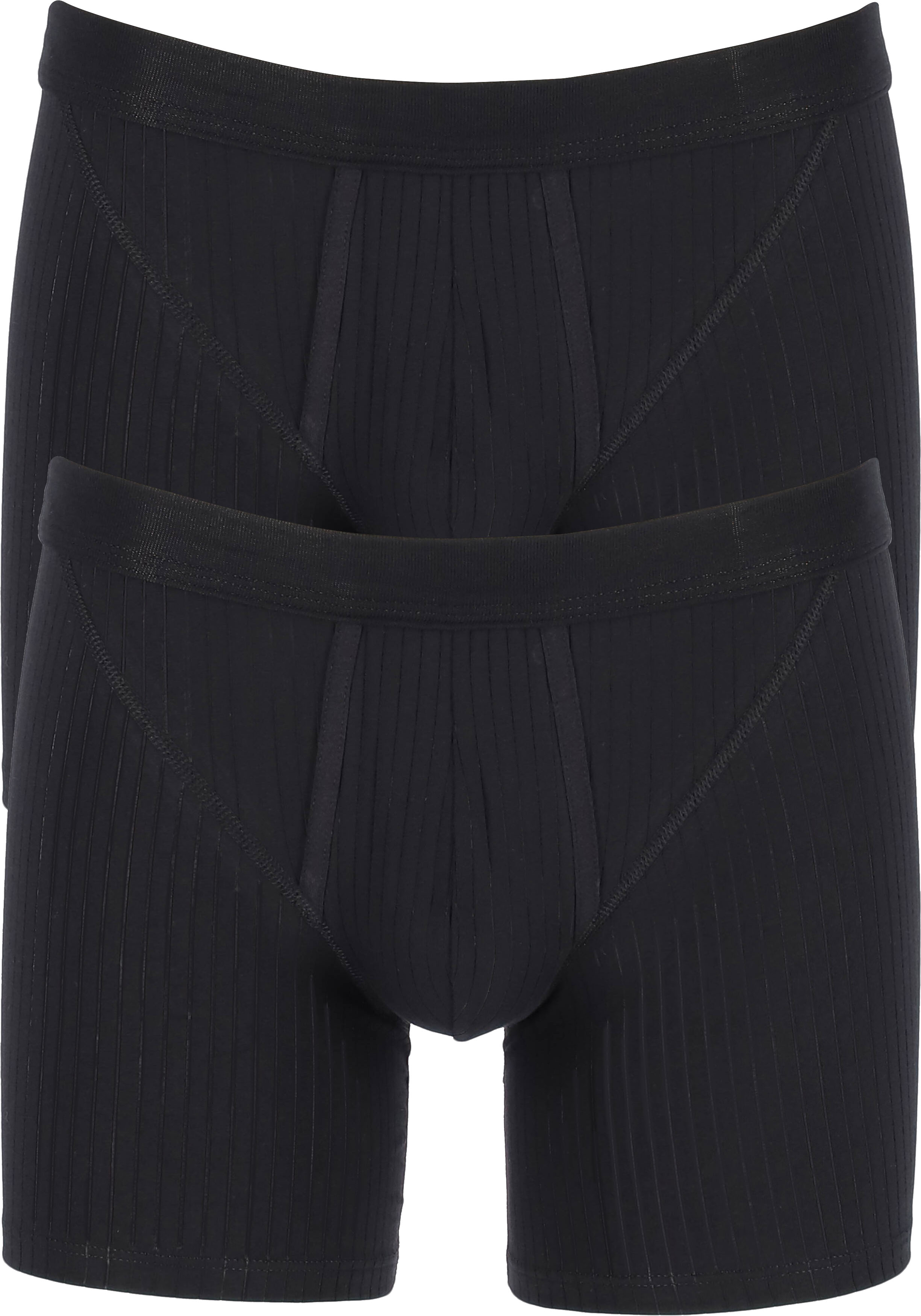 SCHIESSER Authentic shorts (2-pack), met gulp, zwart