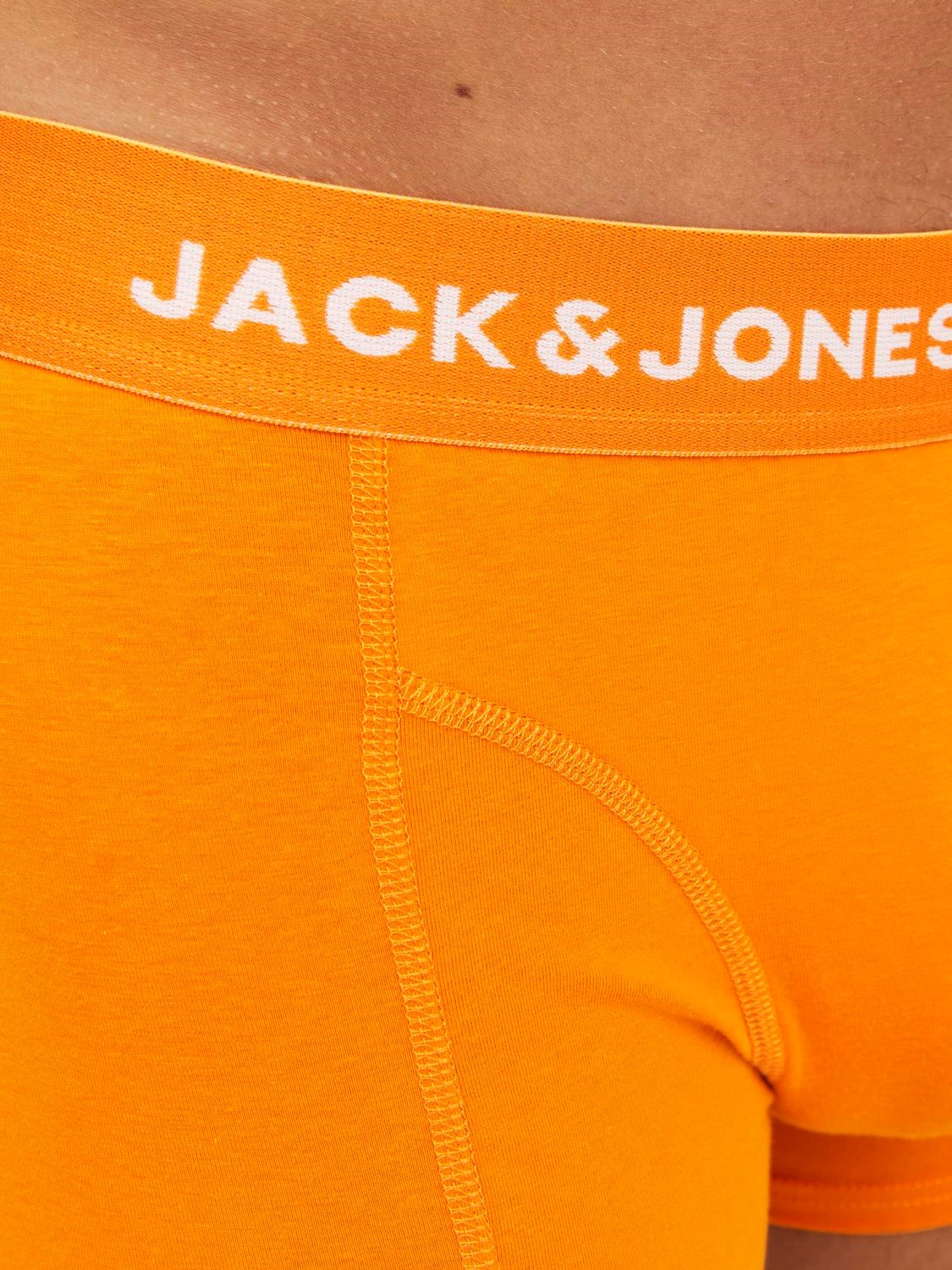 JACK & JONES Jackex trunks (3-pack), heren boxers normale lengte, donkergroen, blauw en oker