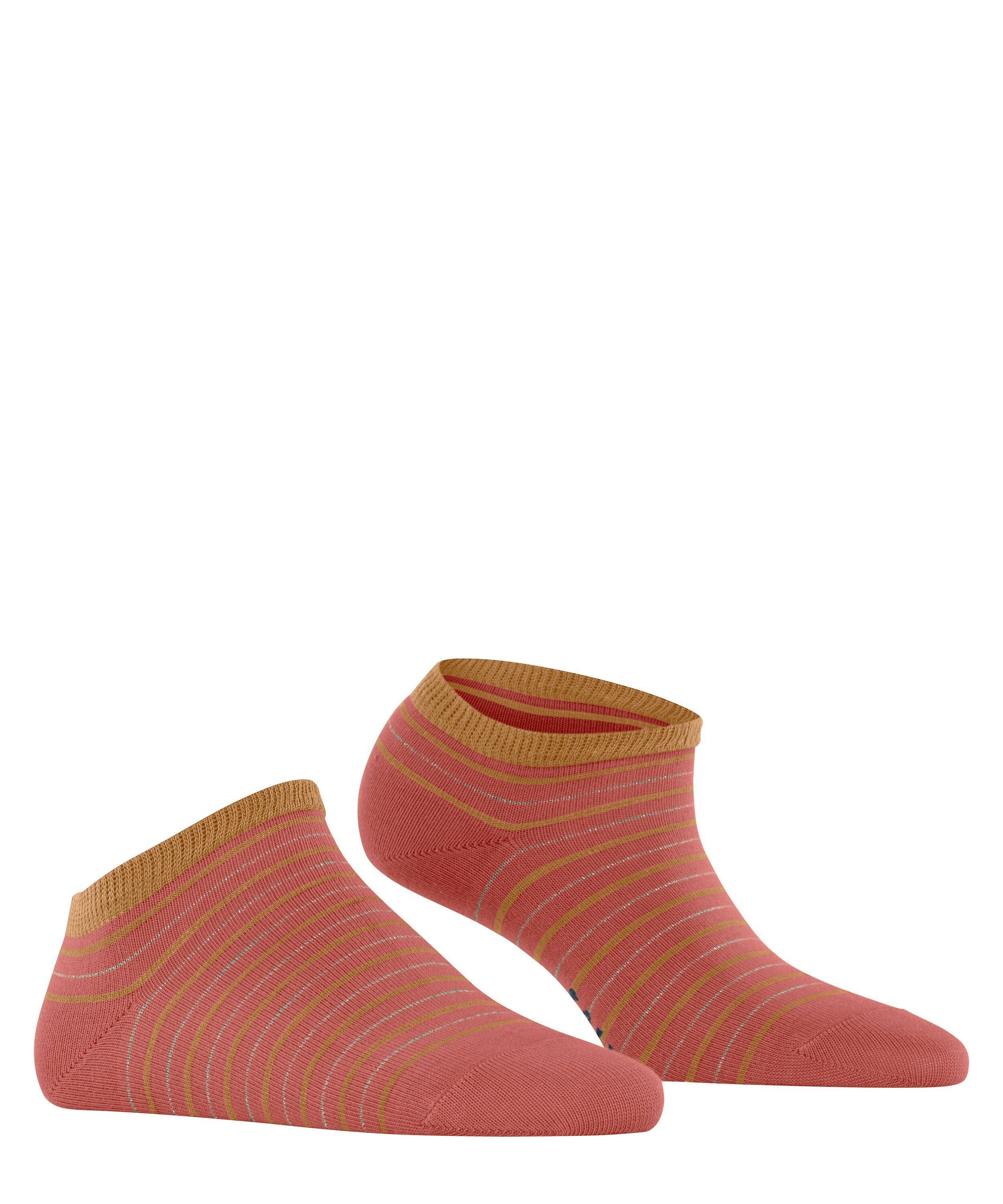 FALKE Stripe Shimmer dames sneakersokken, kreeftoranje (lobster)