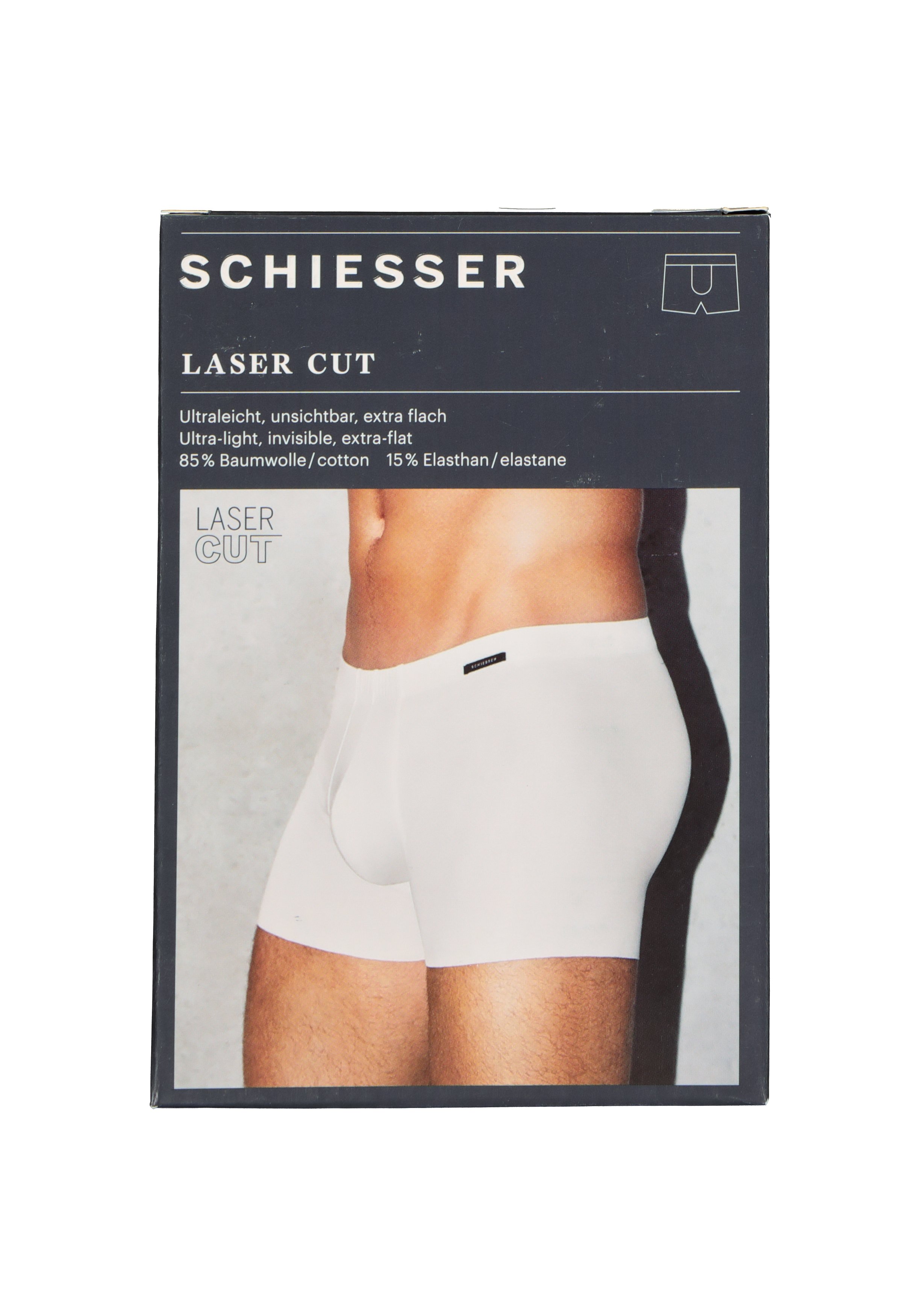 SCHIESSER Laser Cut shorts (1-pack), naadloos, blauw