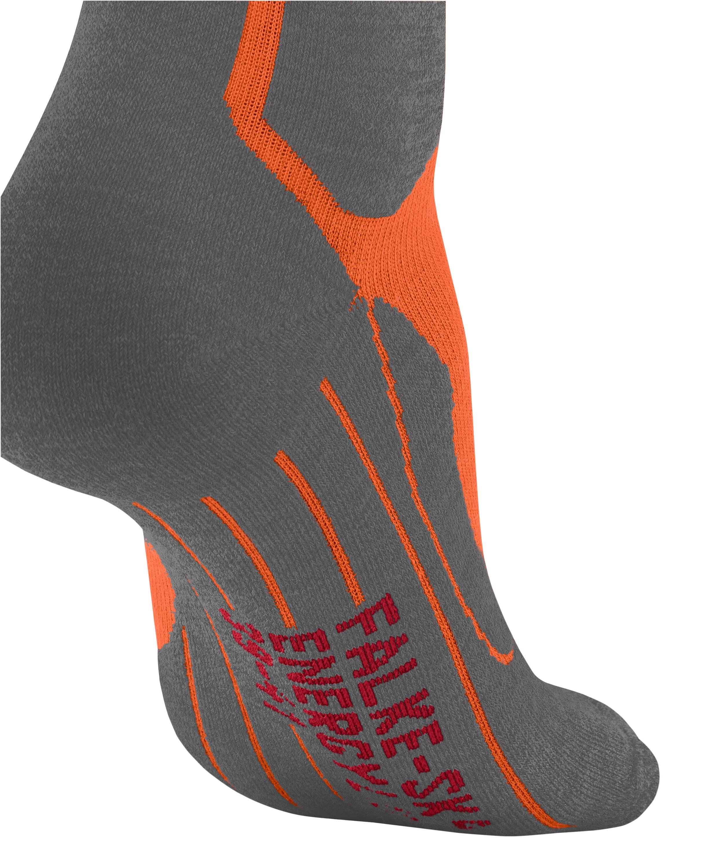 FALKE SK4 Advanced Compression Light heren skiing kniekousen, grijs (flash orange)