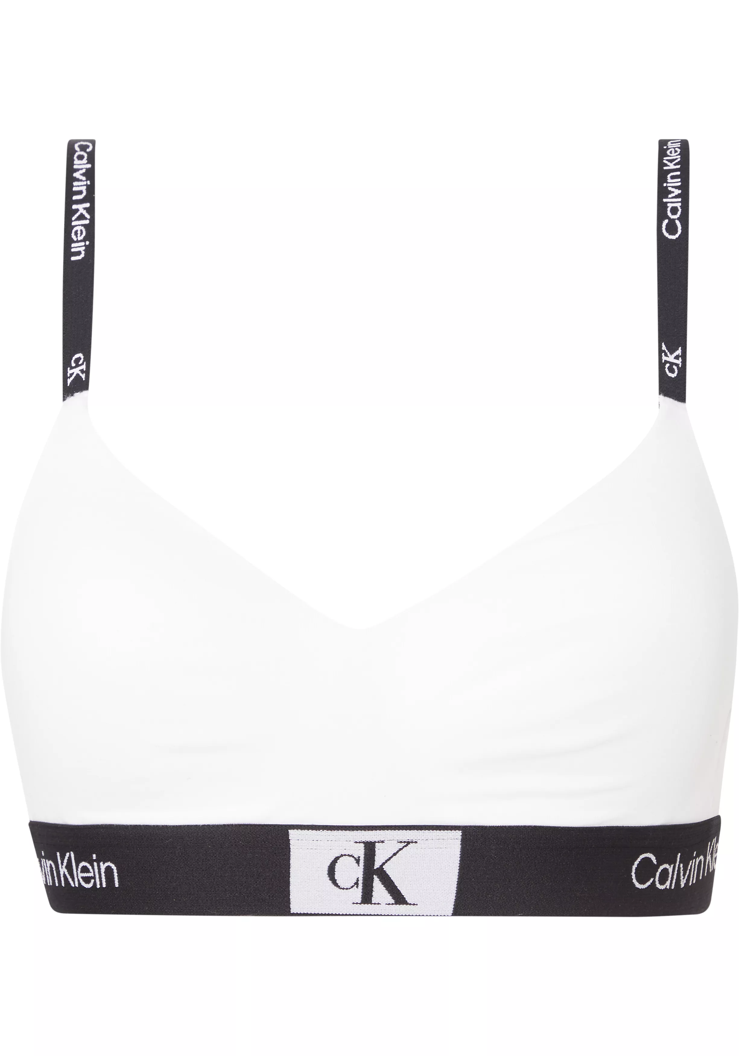 Calvin Klein dames 1996 lighly lined bralette, bralette, wit