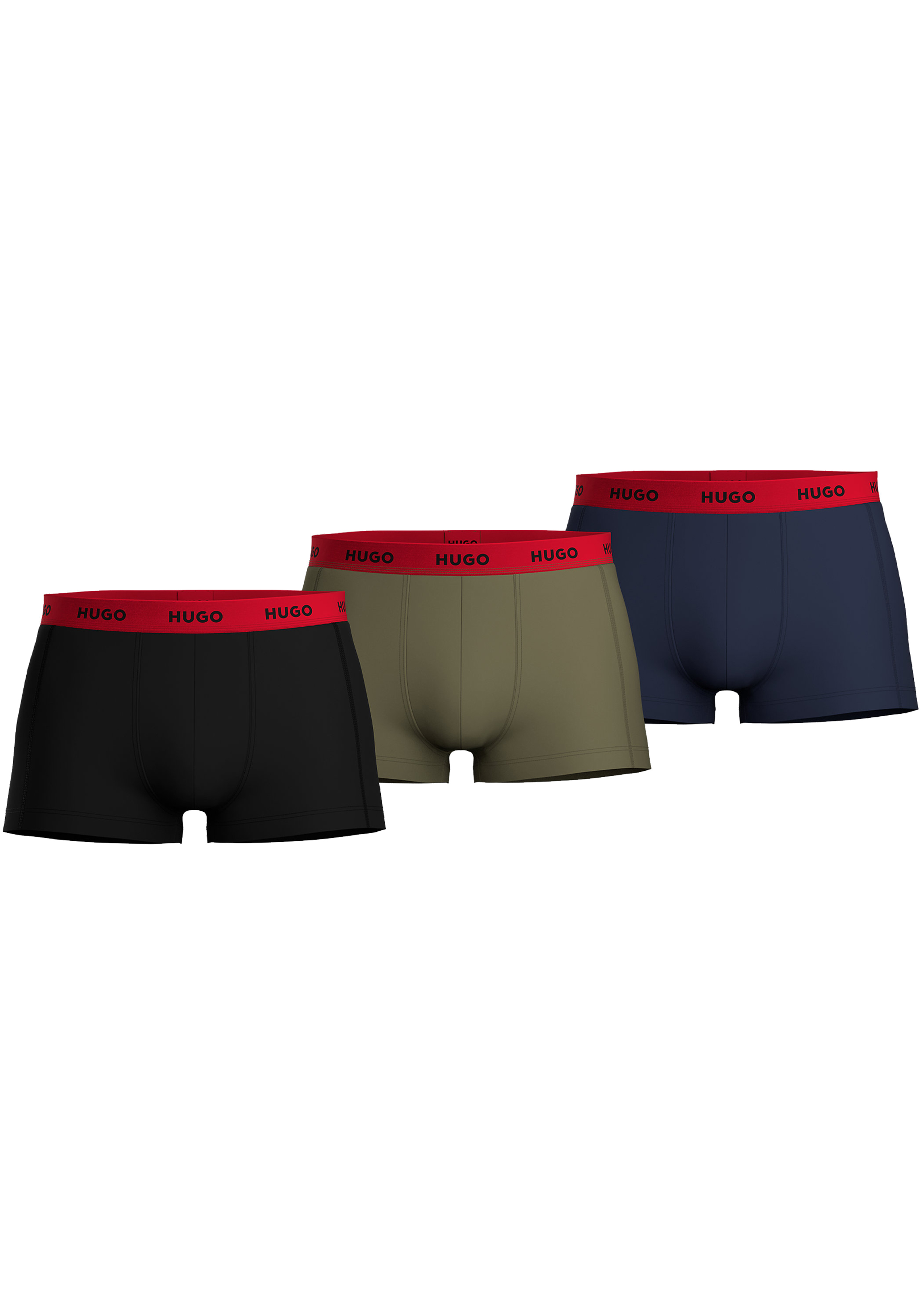 HUGO trunks (3-pack), heren boxers kort, navy blauw