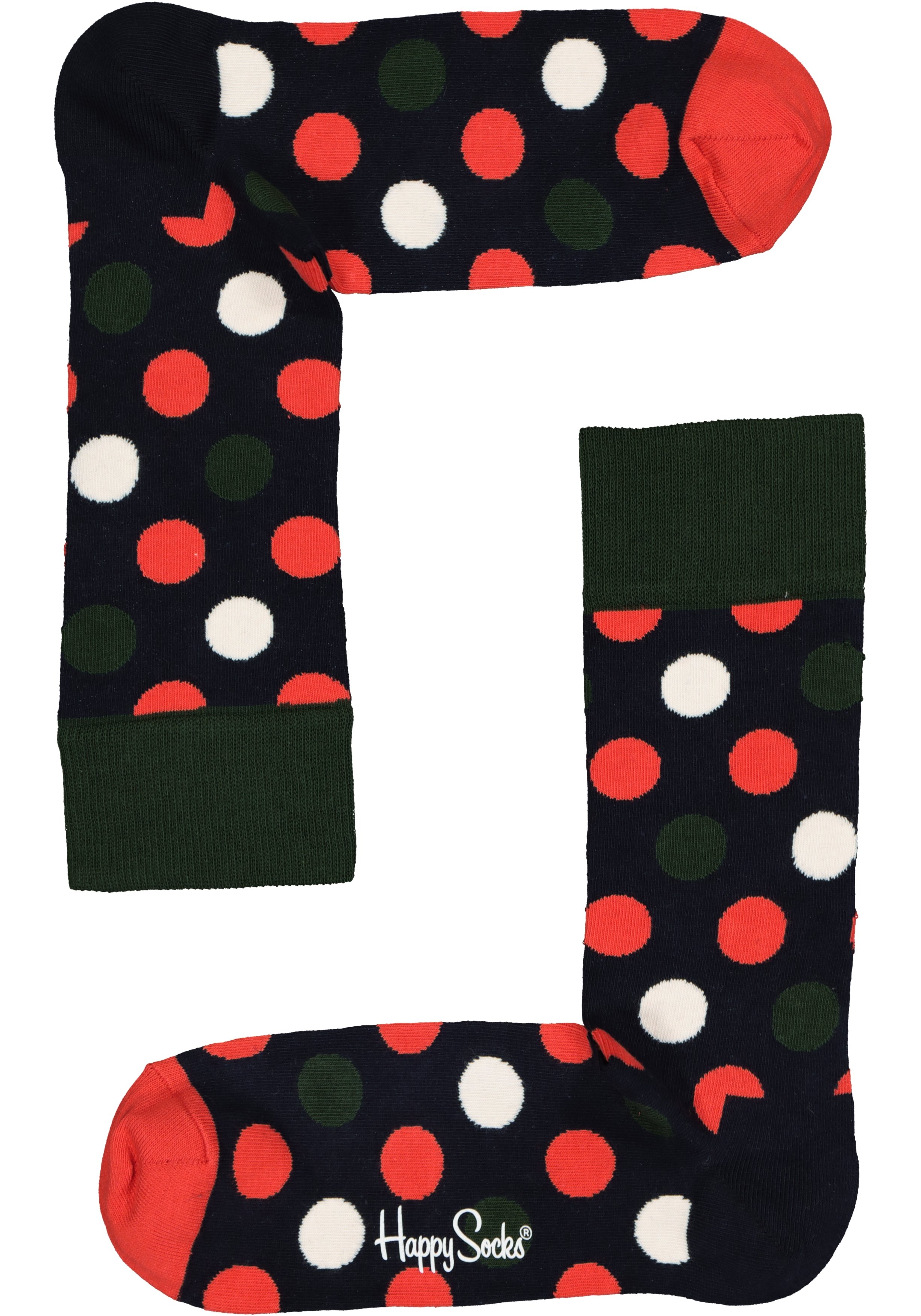 Happy Socks Big Dot Socks Gift Box (1-pack), unisex sokken, stippen in een kerstbal