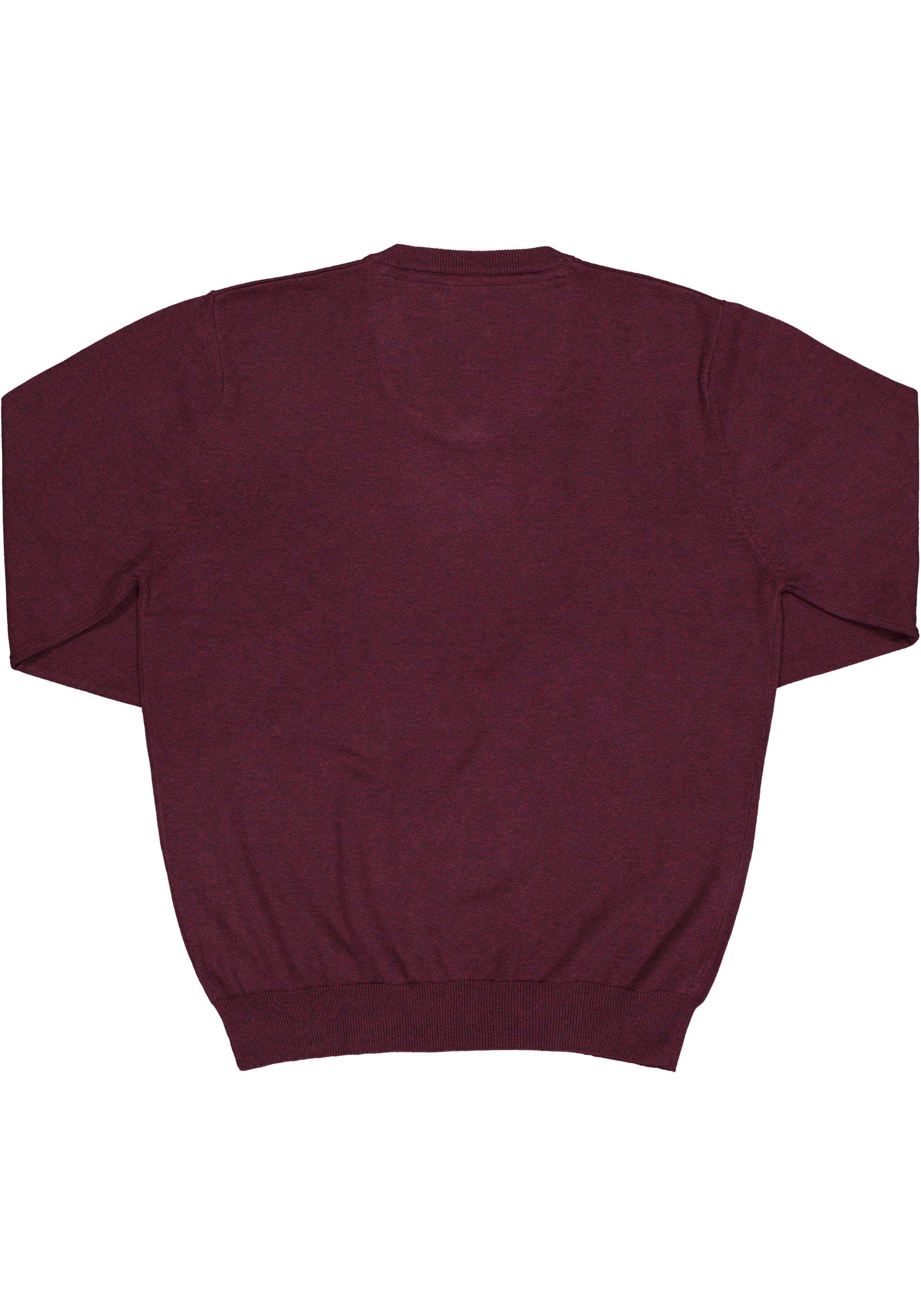 Redmond heren trui katoen, V-hals, bordeaux rood